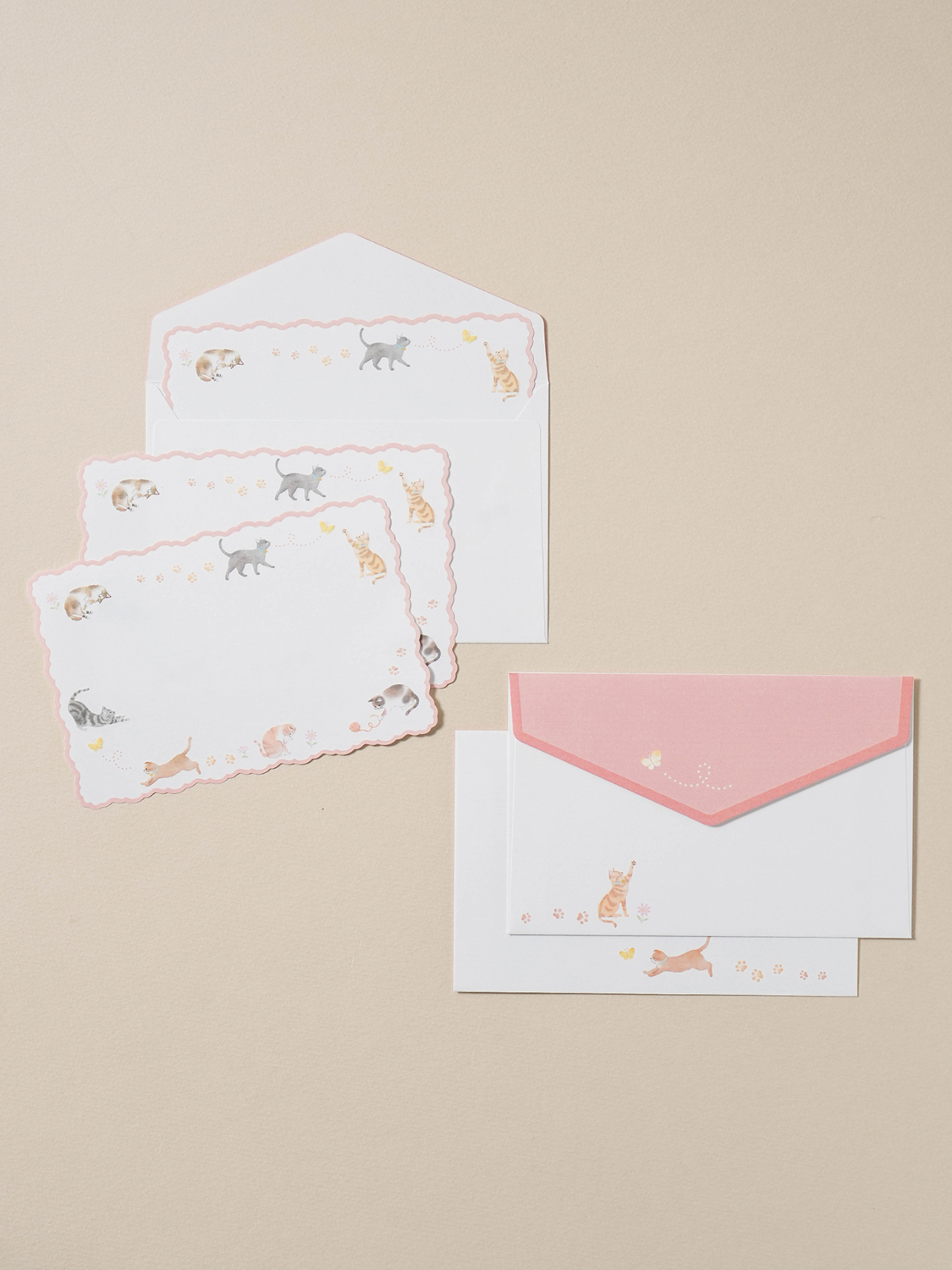 Embossed mini letter set 3 pieces cat