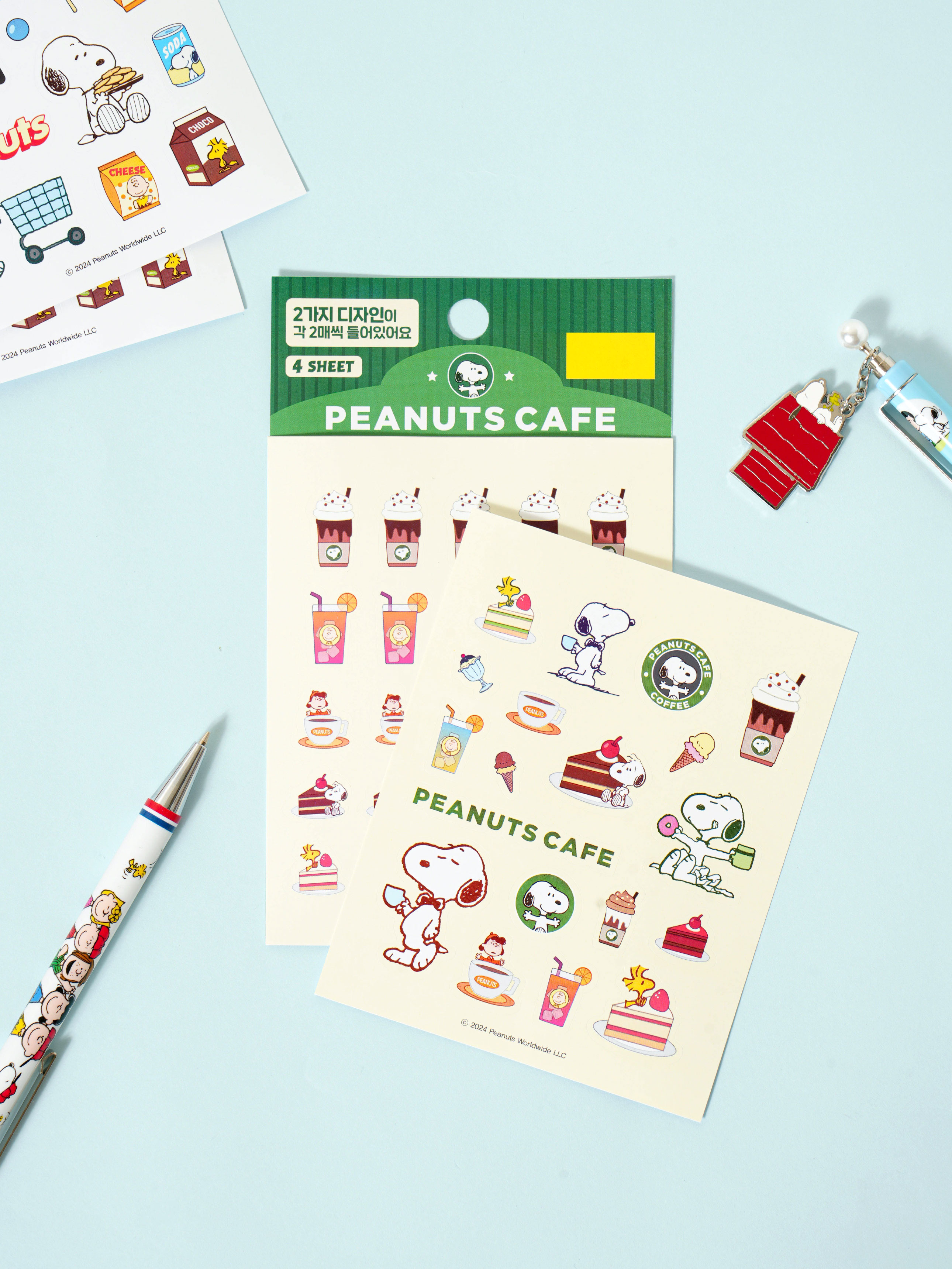 4 Peanuts themed stickers