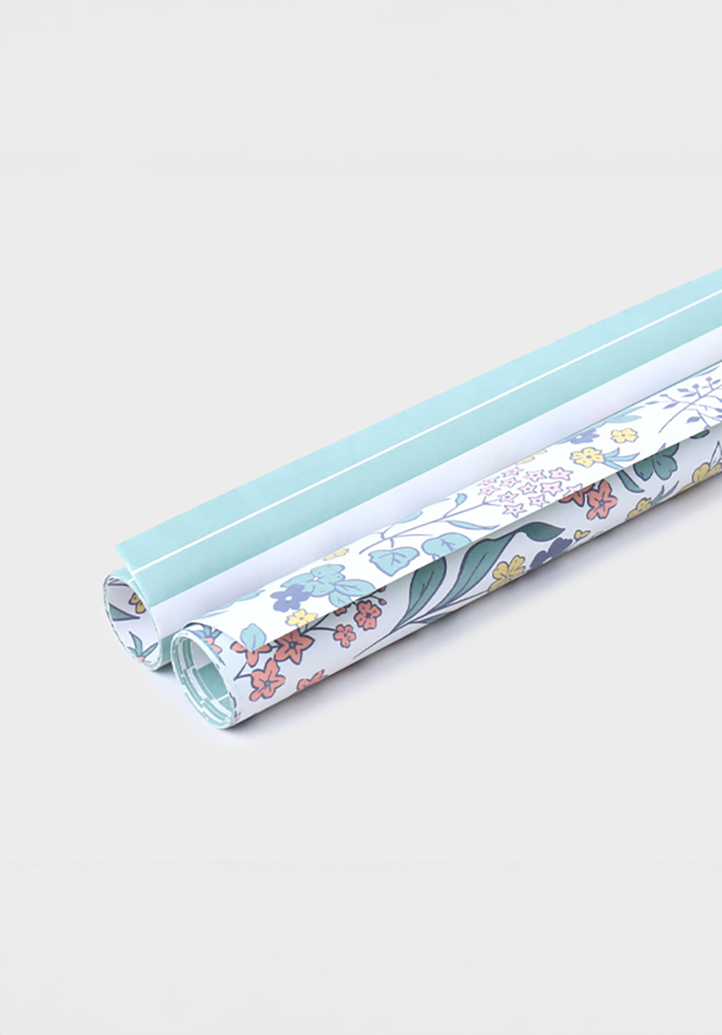 Double-sided wrapping paper_Nordic flower 2 rolls (53*75)