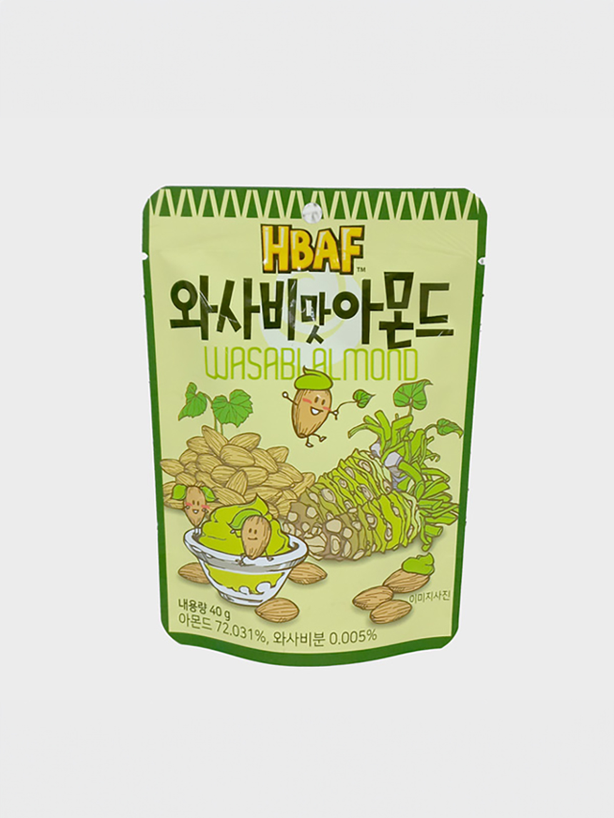 HBAF wasabi flavored almonds 40g