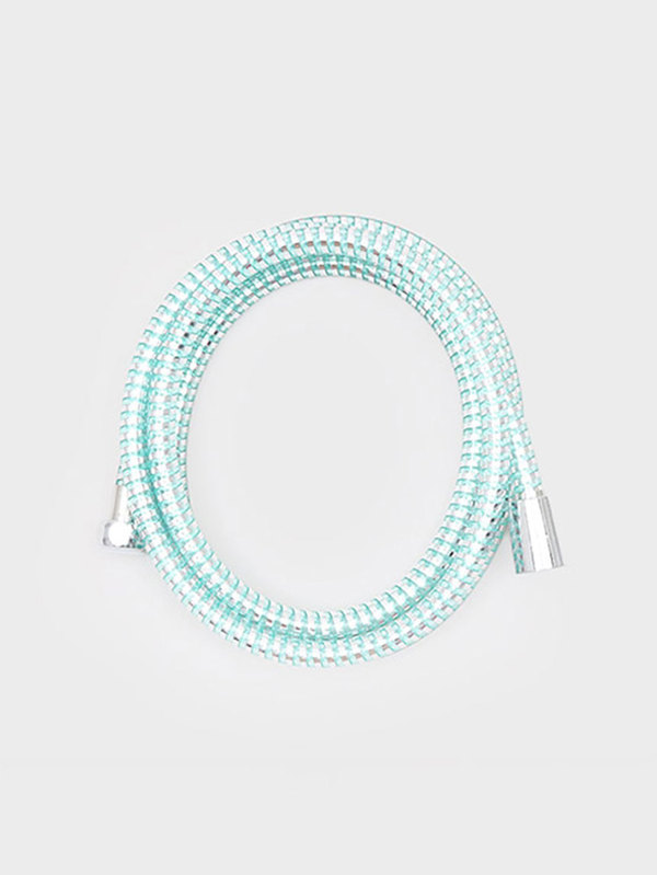 2m transparent silver shower hose