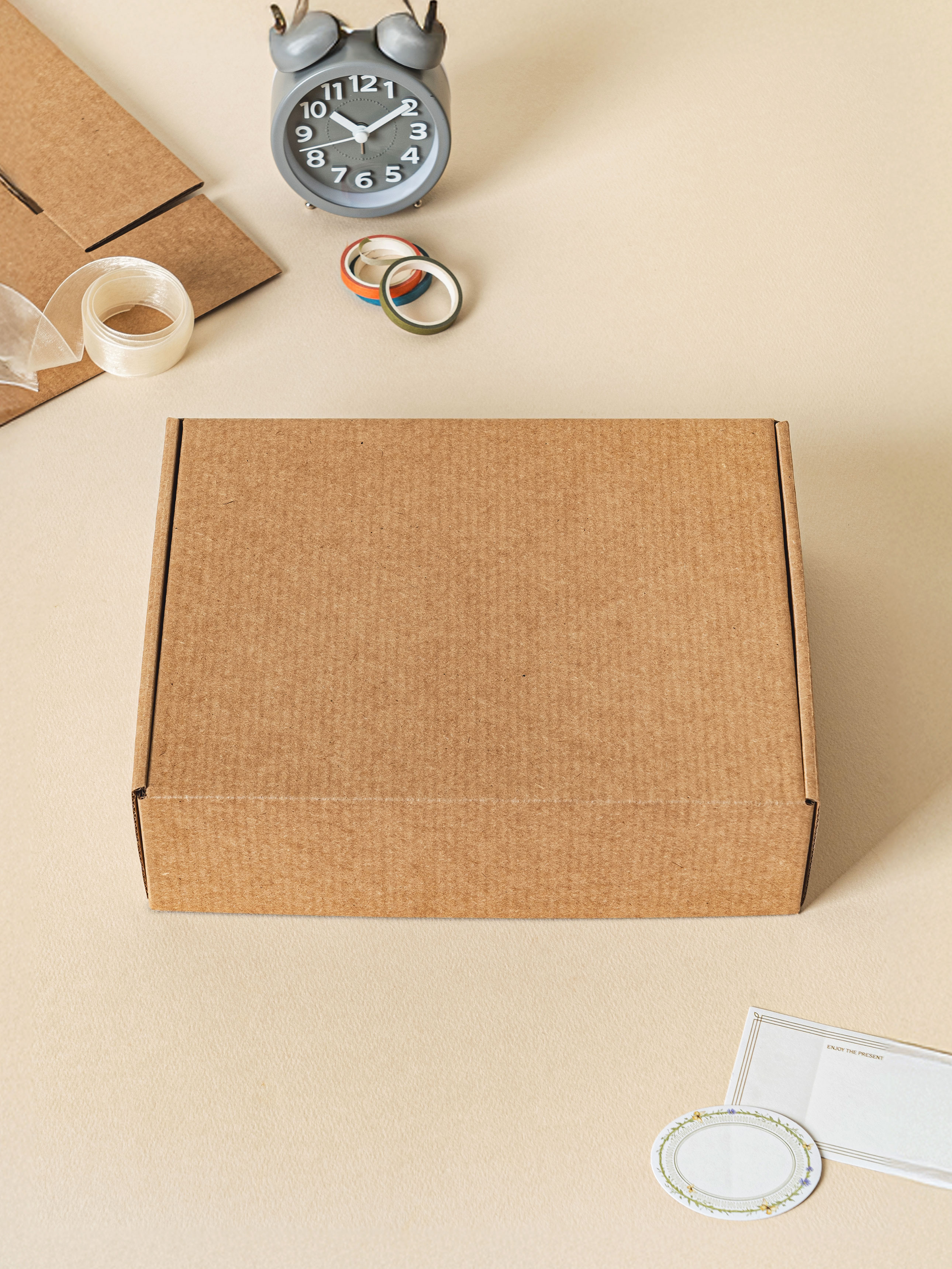 2 large kraft packaging boxes
