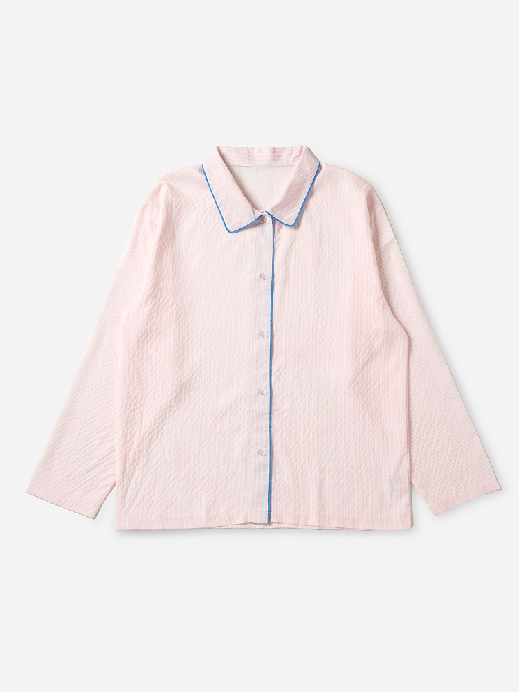 [Common]Piping pajama top M pink