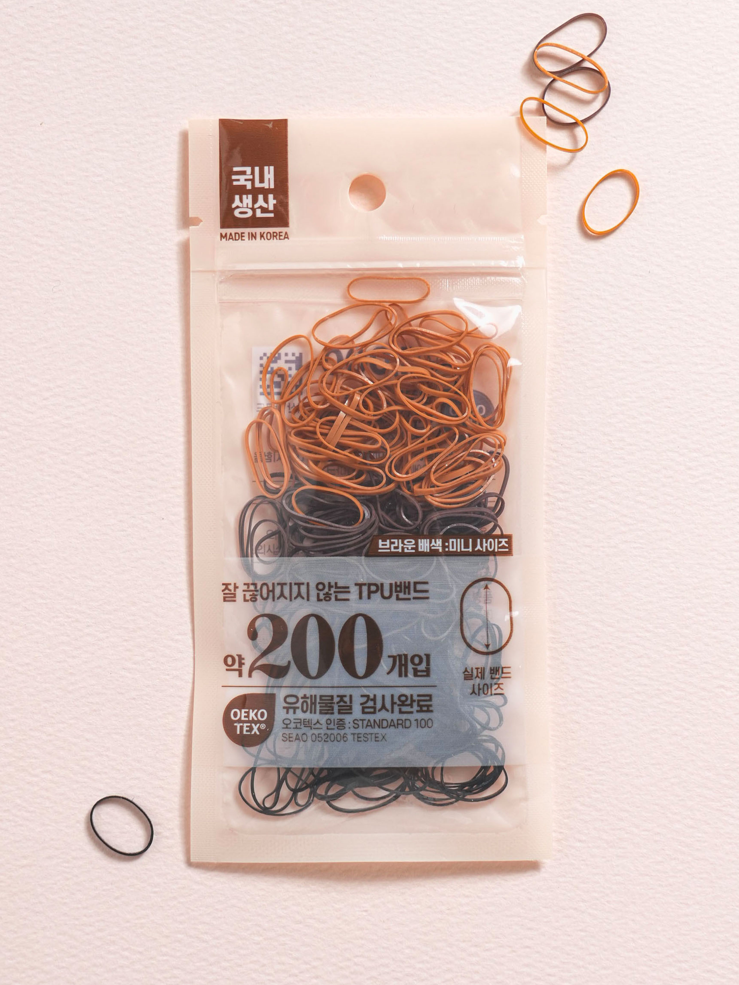 Mini TPU band 200 pieces brown color scheme