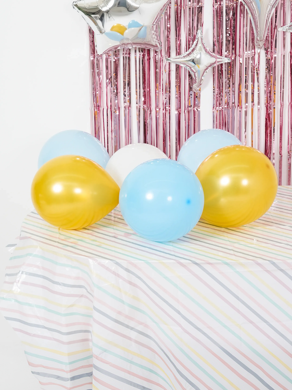 Party balloons 30 cm, 10 pieces, blue & gold mixed