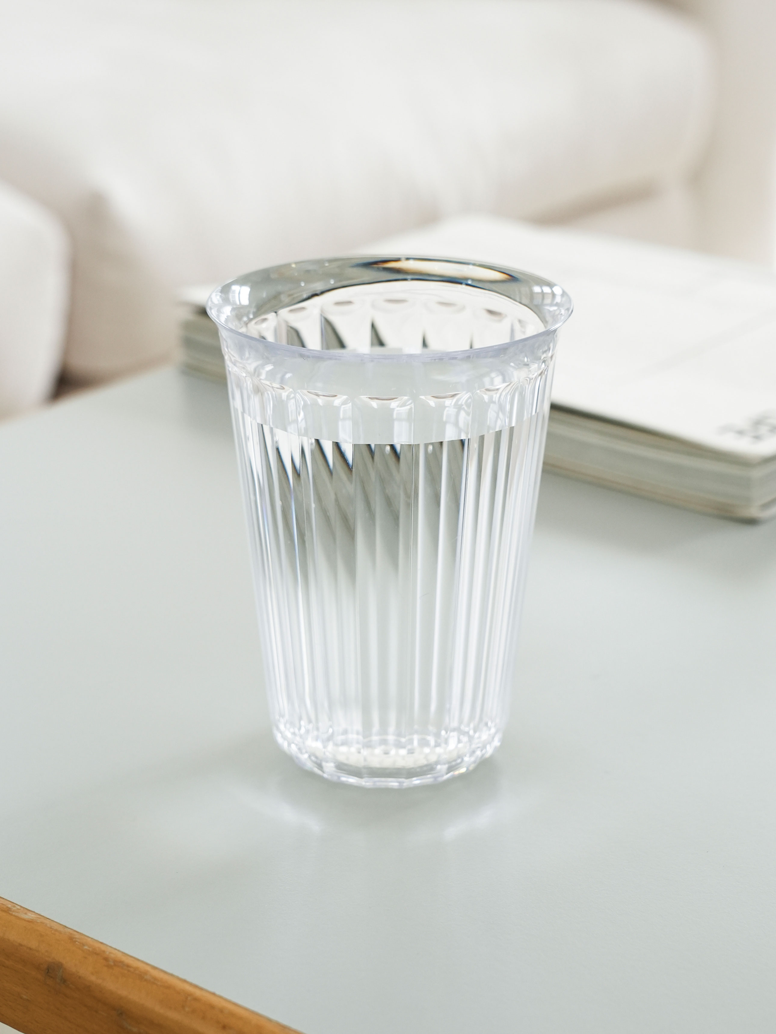 Pearl clear water cup made in Japan (approx. 380 ml)