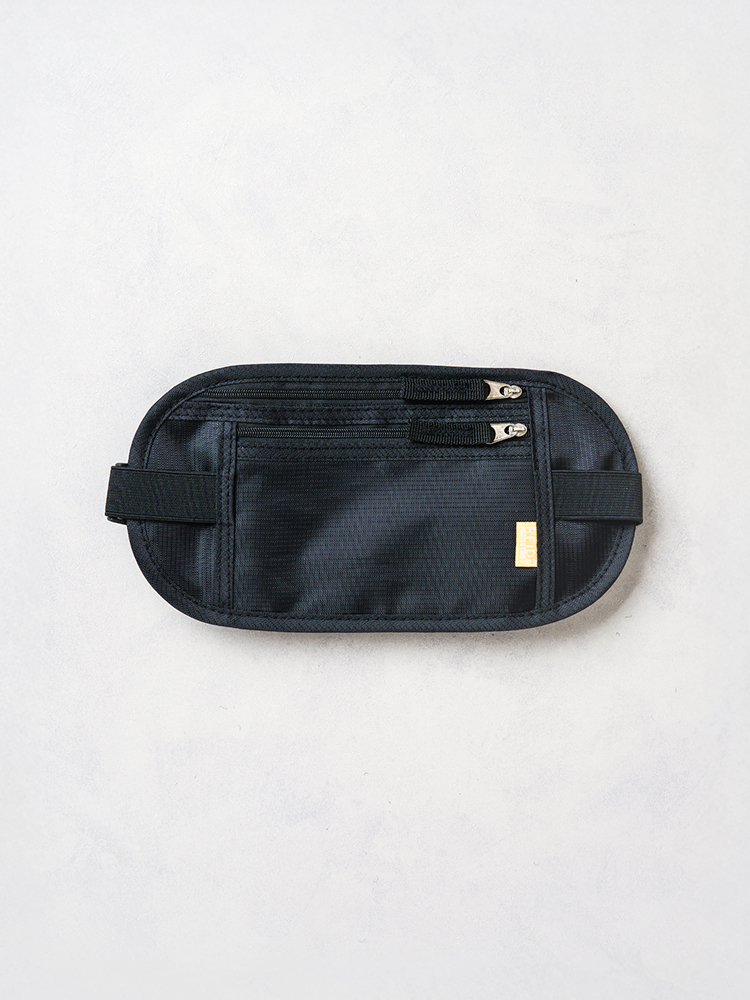 Travel RFID blocking hip bag black
