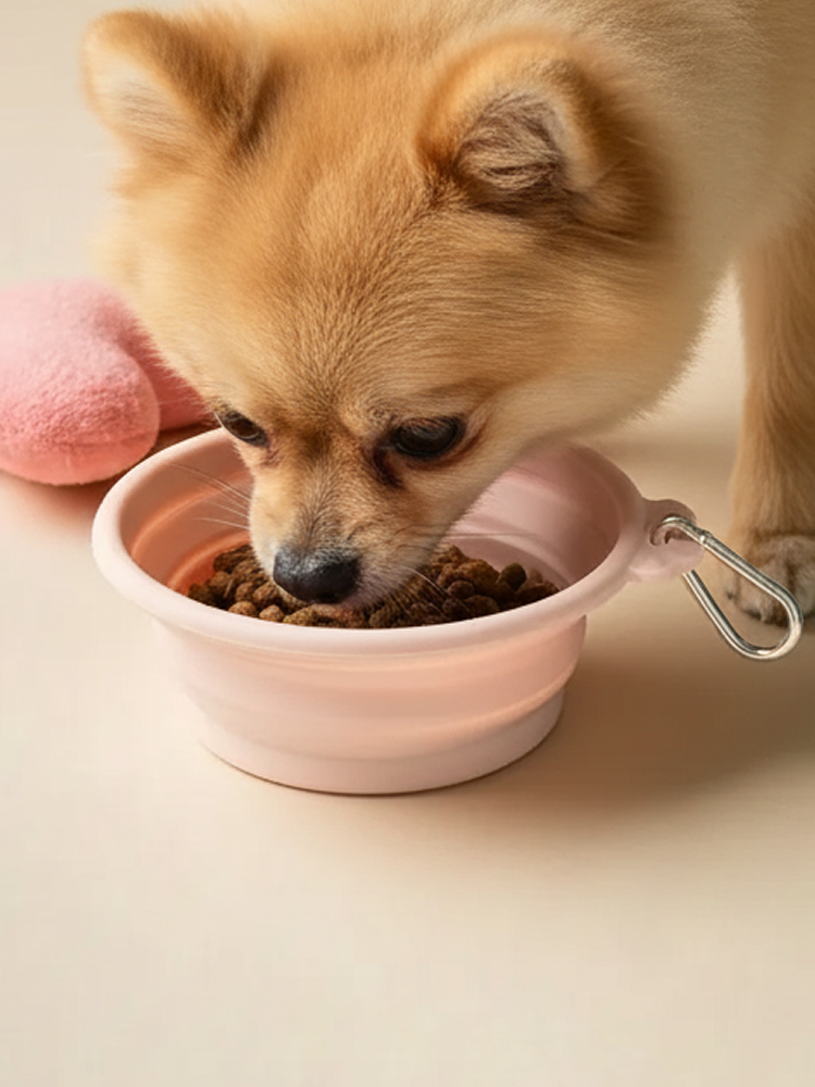 [Pet] Silicone foldable tableware small