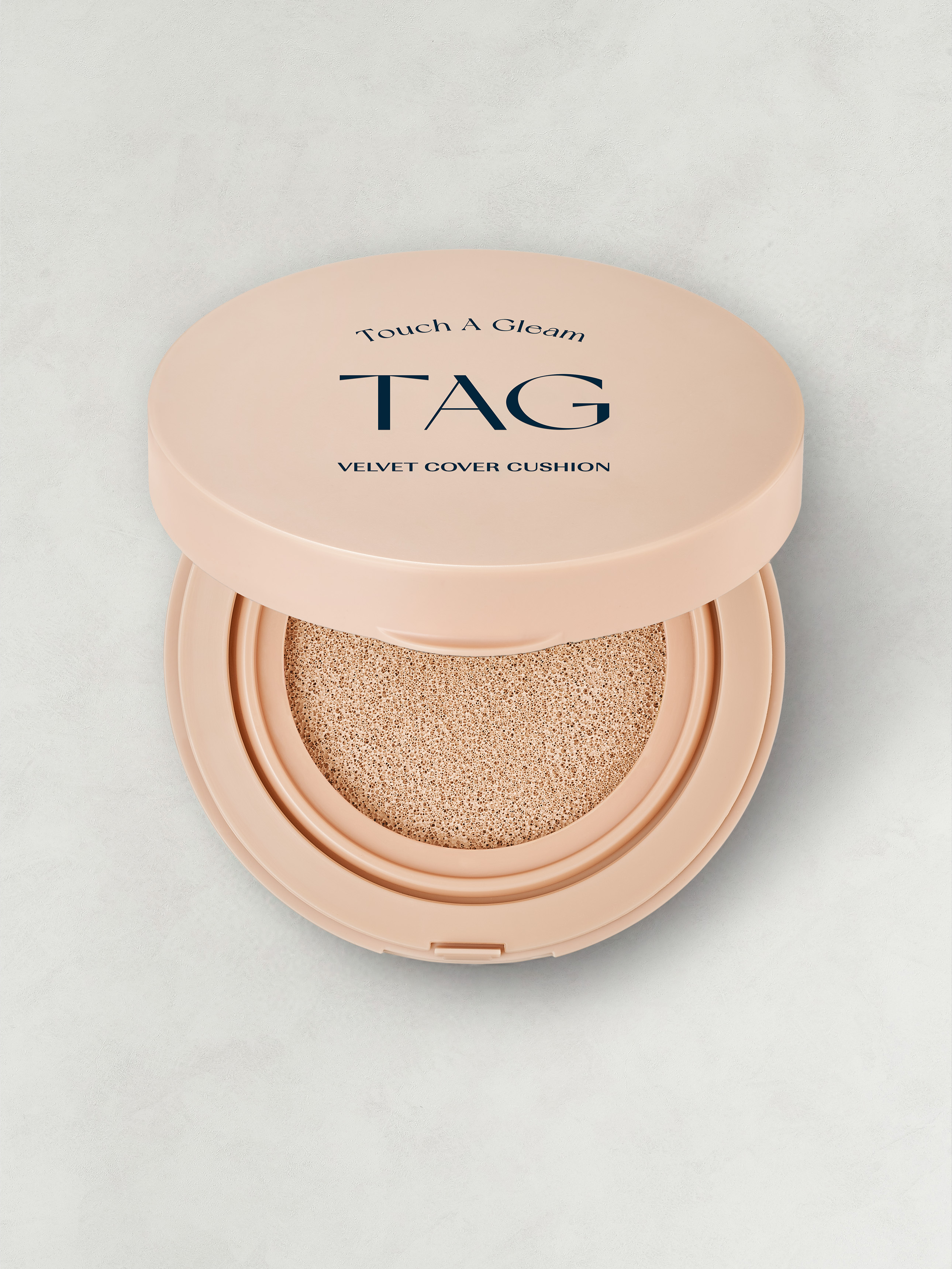 Tag velvet cover cushion 15g nude light