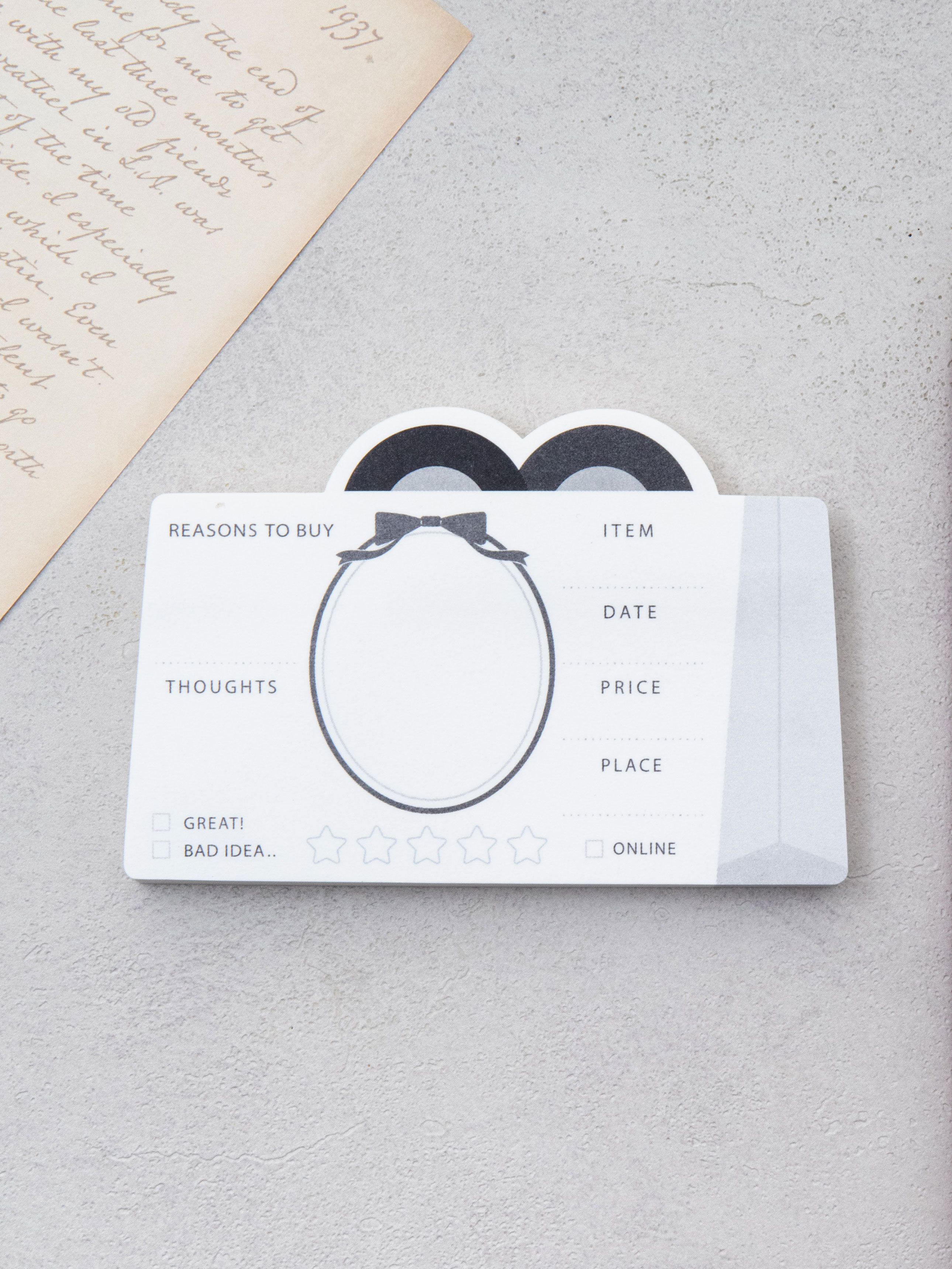 Record Adhesive Note Shopping 70pcs
