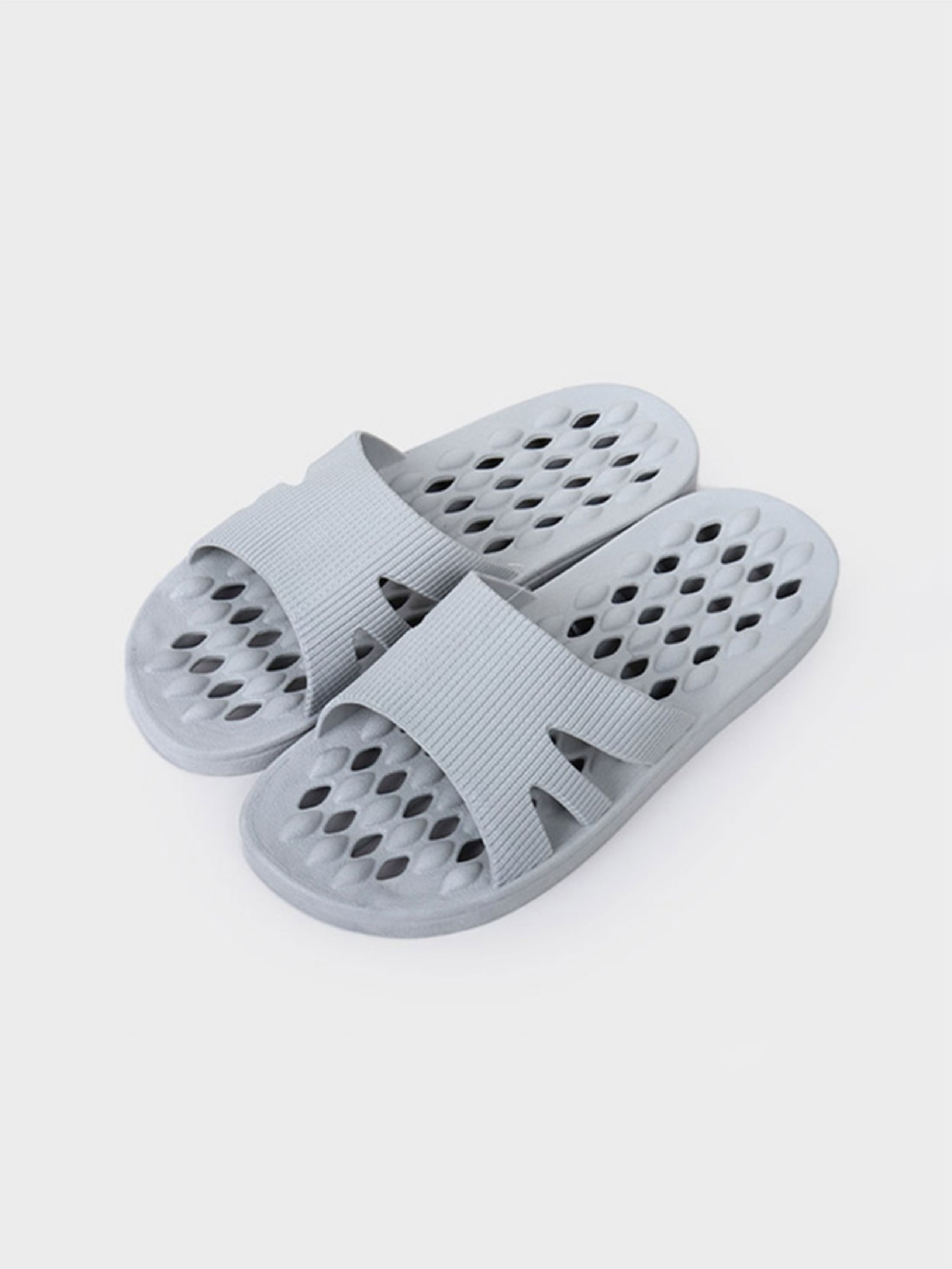 PVC foam acupressure bathroom shoes gray