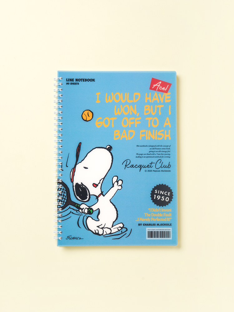 Peanuts Vintage Snoopy Wired Note B5 80 sheets