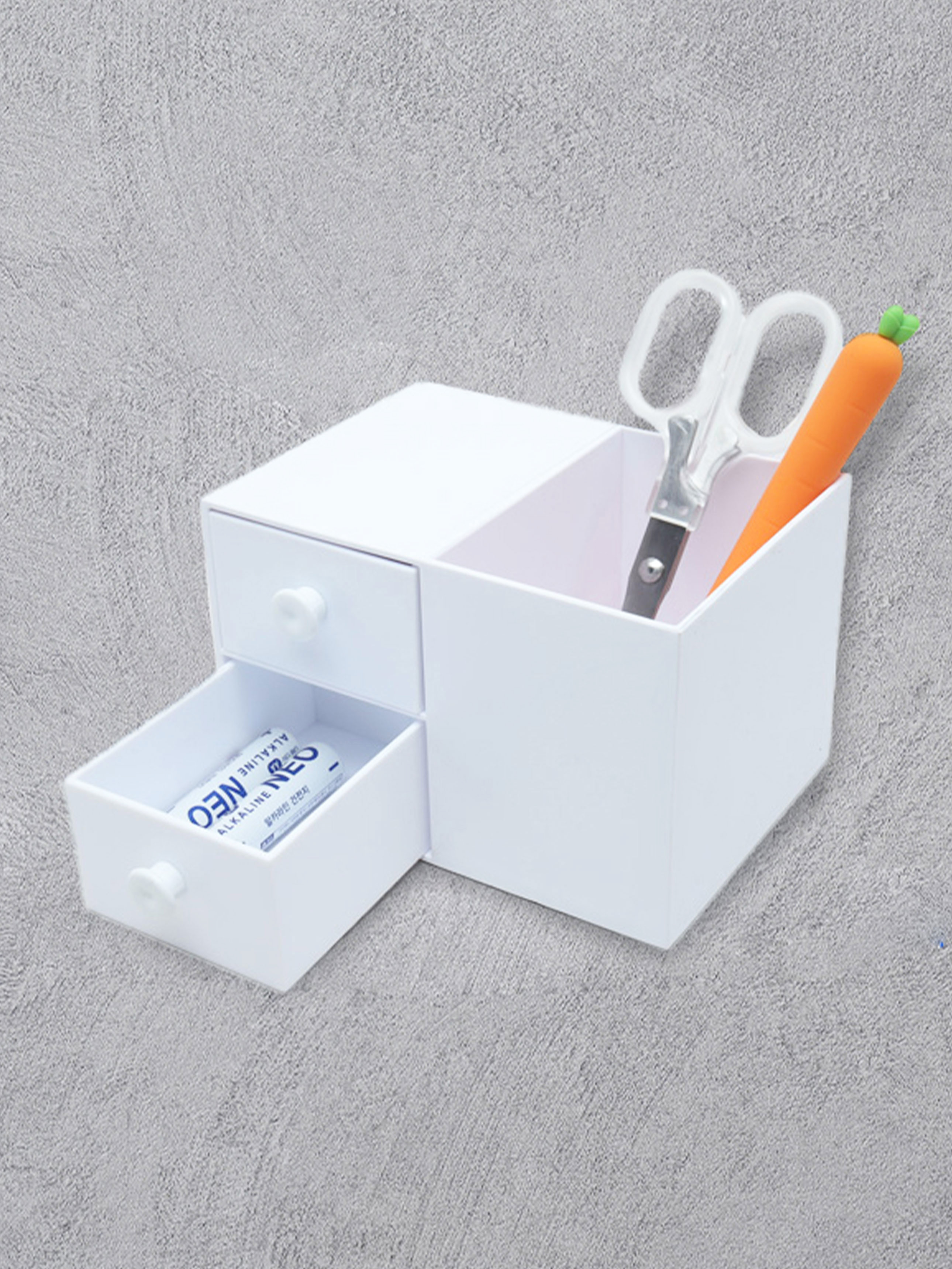 2-drawer drawer with pen holder