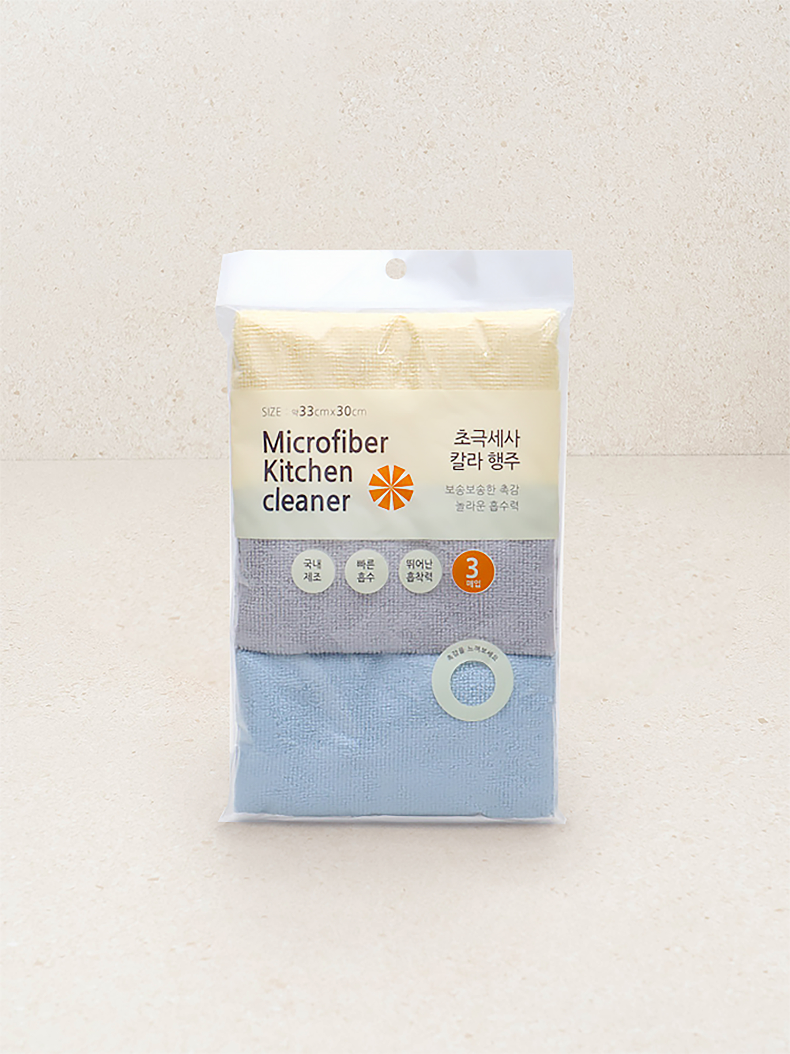 Microfiber colored dishcloth 3P