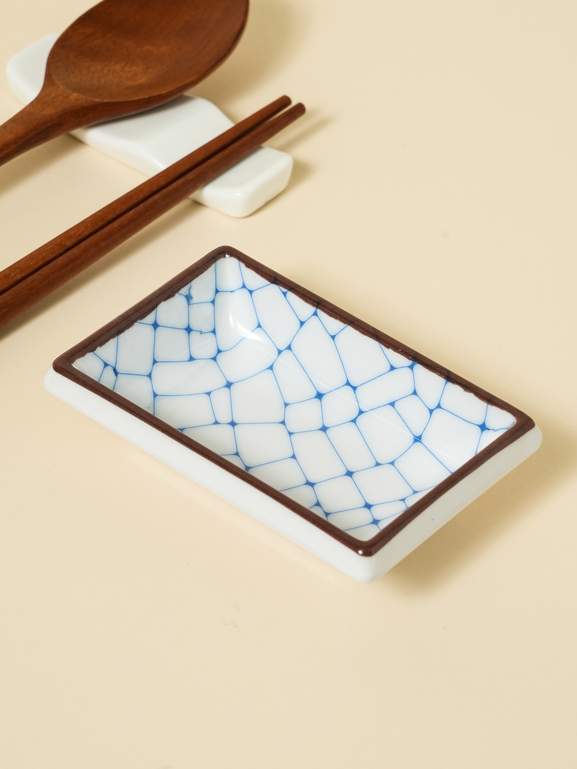 와풍 패턴 멜라민 종지 9.5 cm