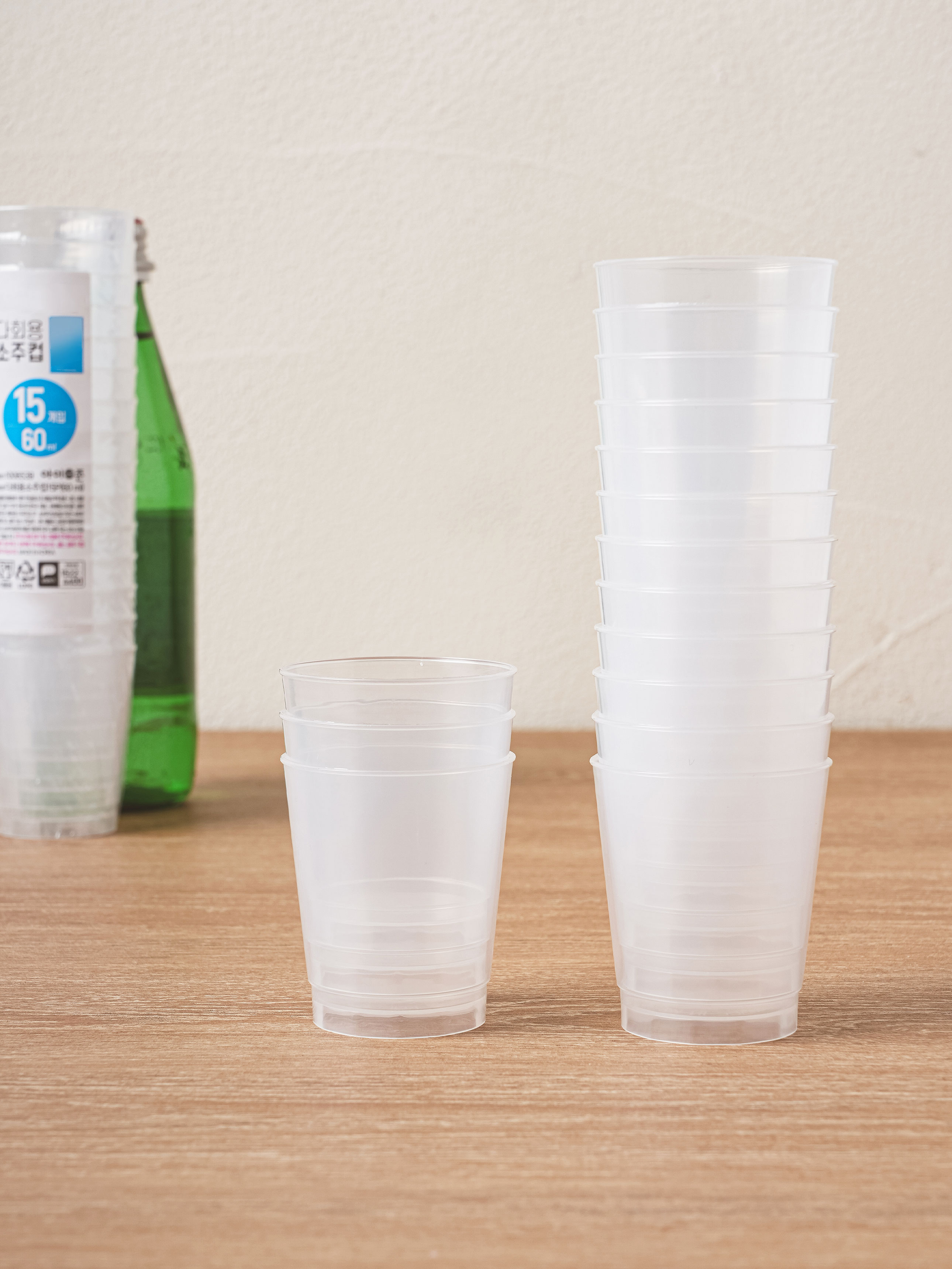 15 reusable soju cups (60 ml)
