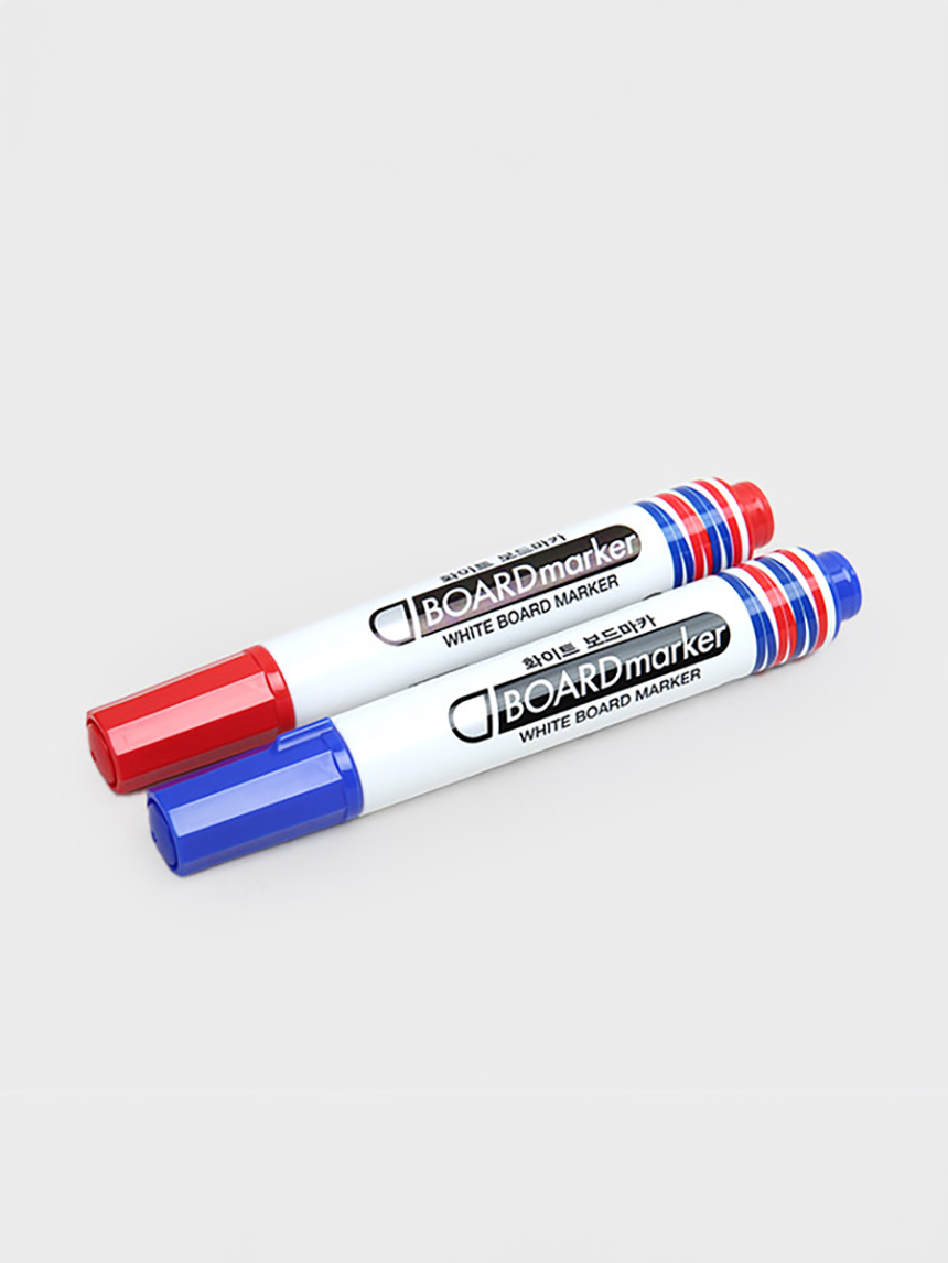 Antibacterial board marker mix (2 packs) (blue, red)