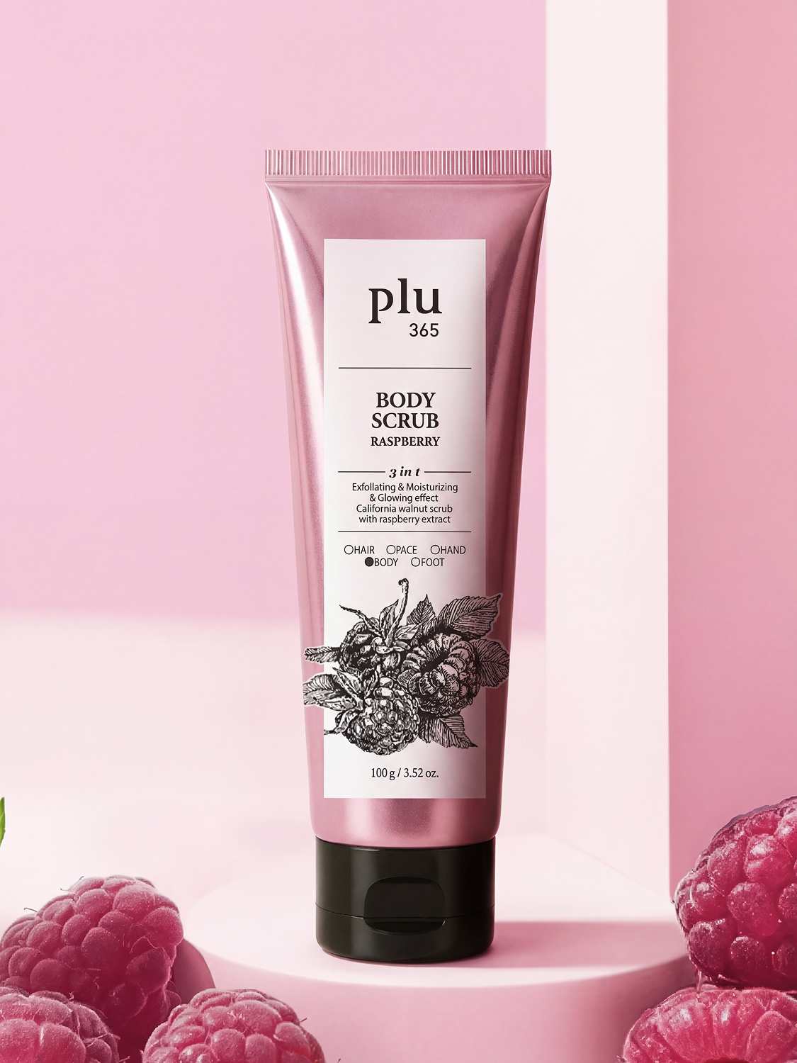 Flu365 Body Scrub 100 g Raspberry Fragrance