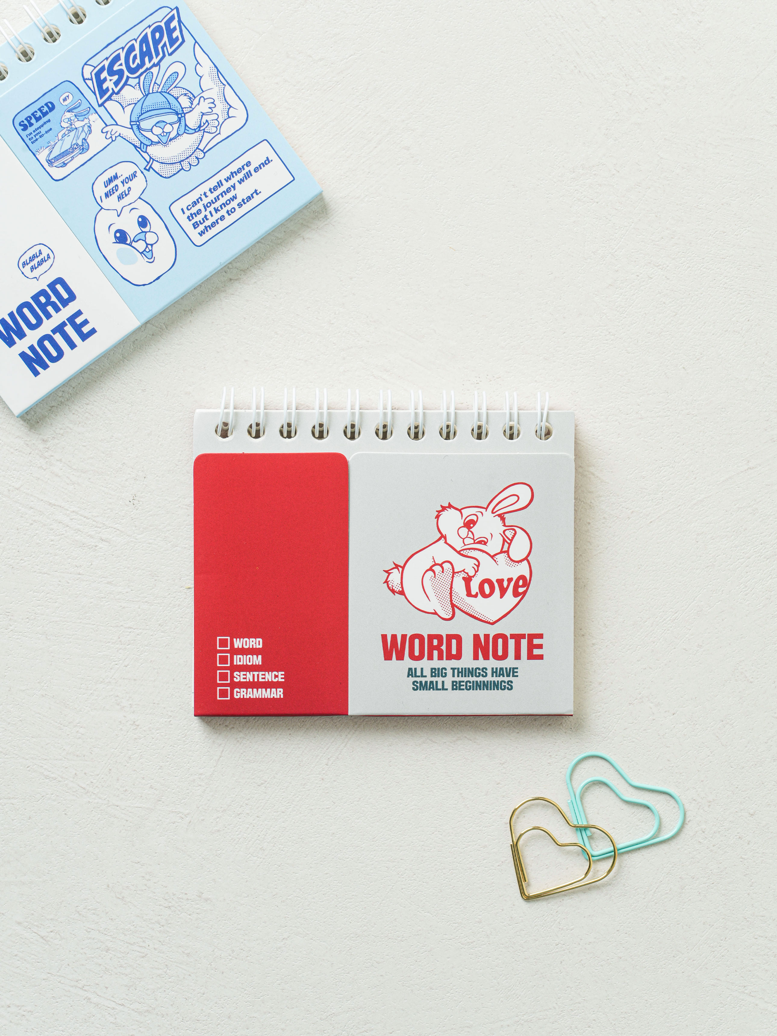 Word memorization book, horizontal type, 2 volumes