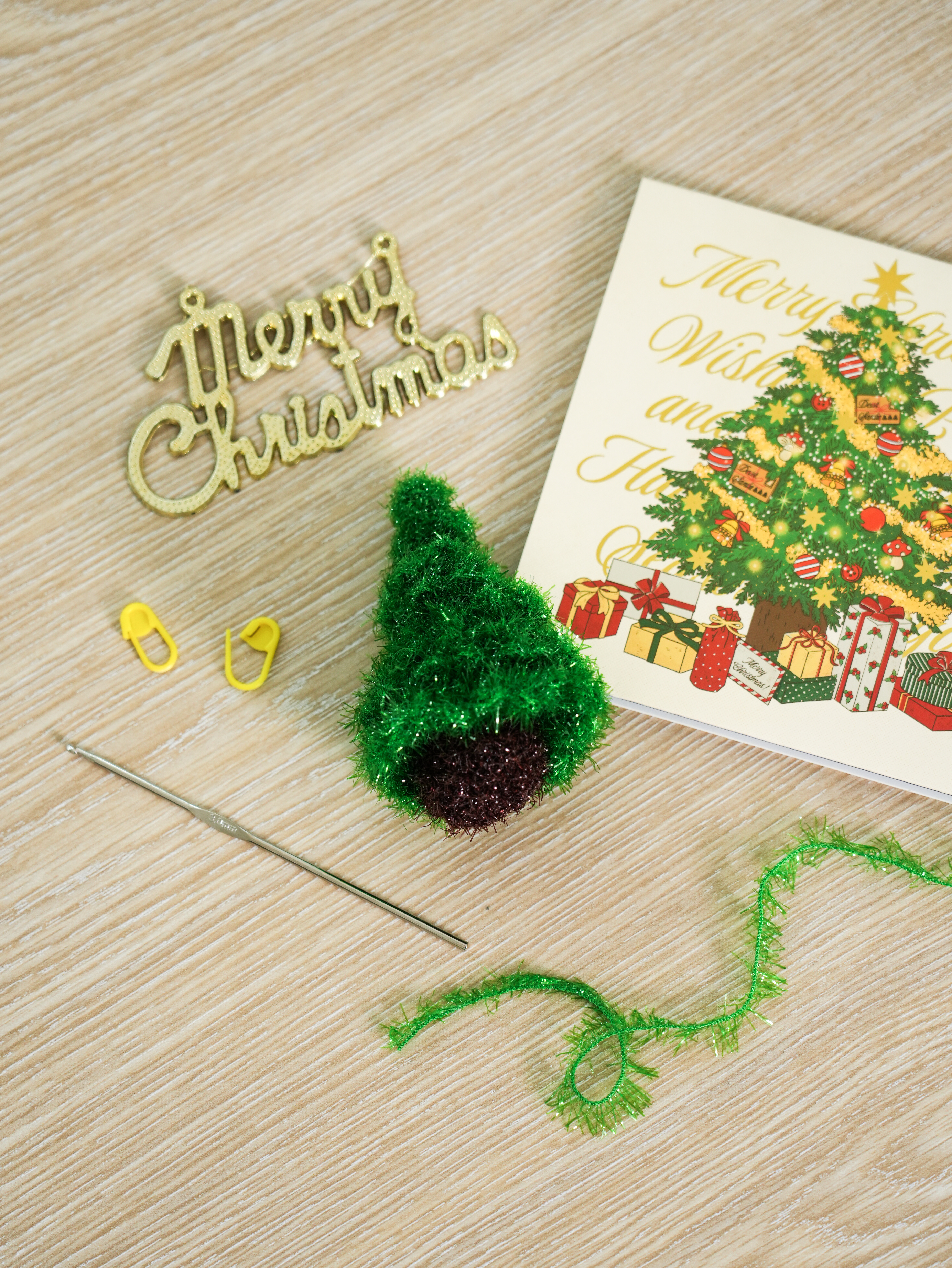 Christmas at Home DIY Knitting Scrubber Tree