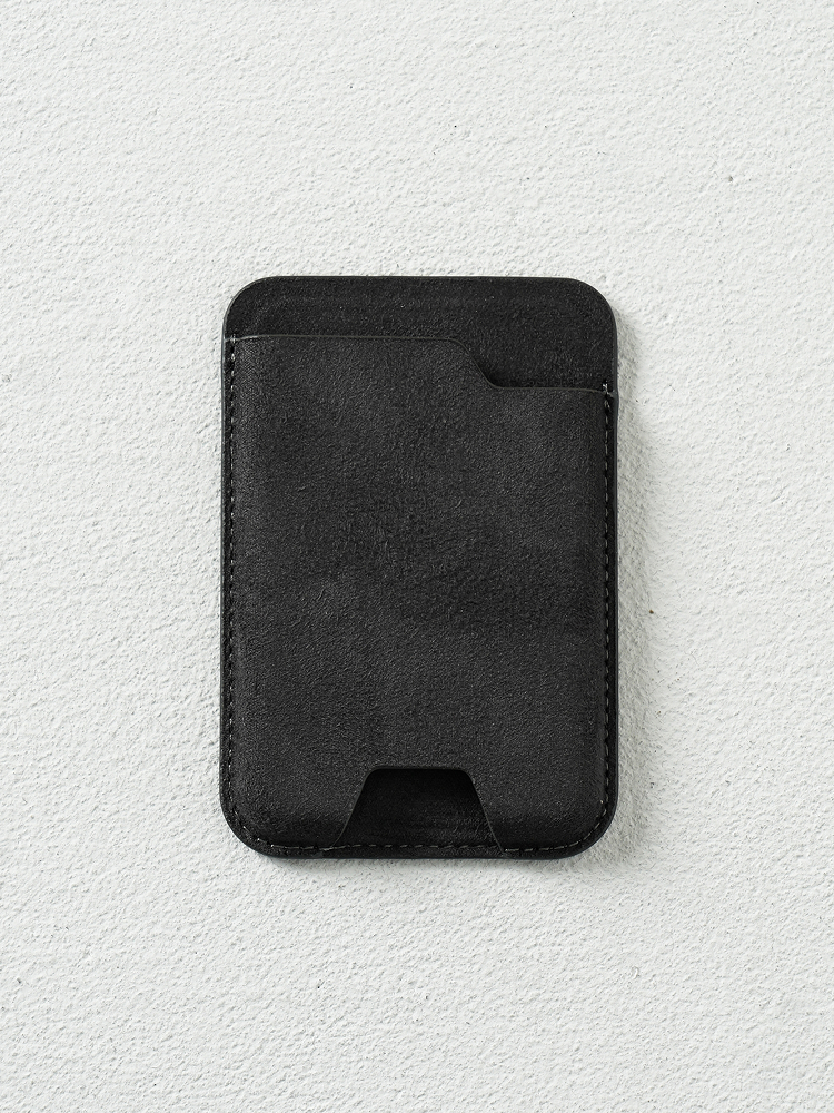 MagSafe compatible soft touch card wallet gray