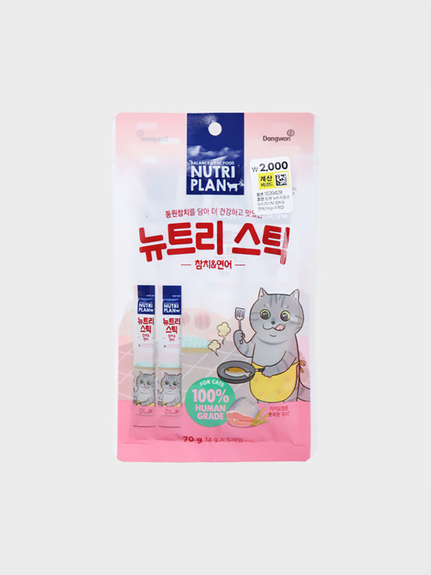 [Pet] Dongwon Nutri Plan Nutristic Tuna & Salmon 14g 5 packs