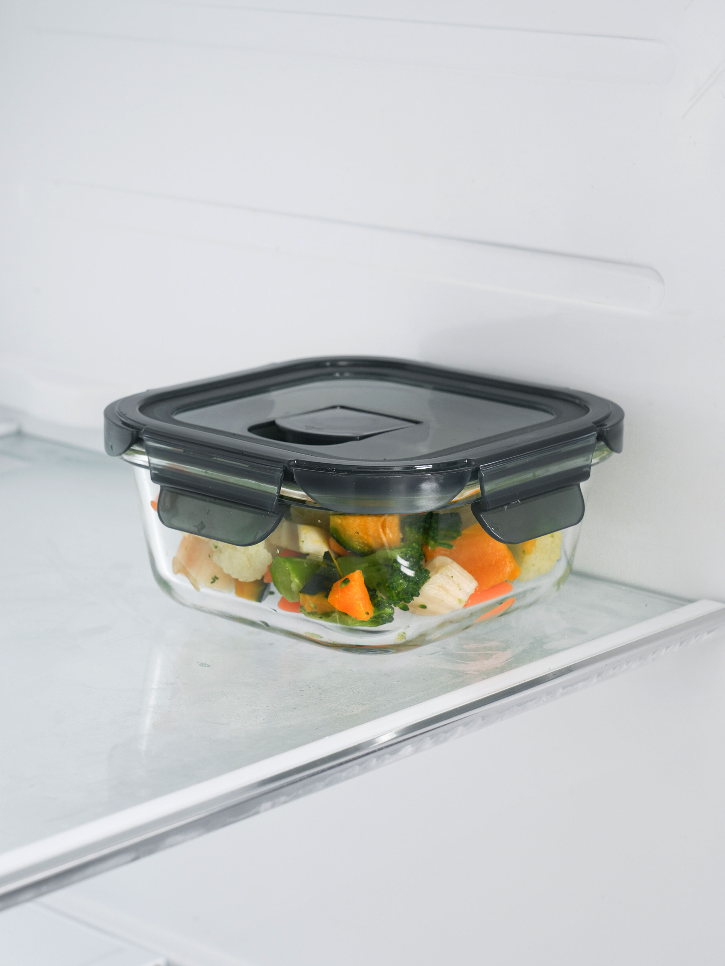 Green heat-resistant glass steam hole cupboard rectangular 510 ml