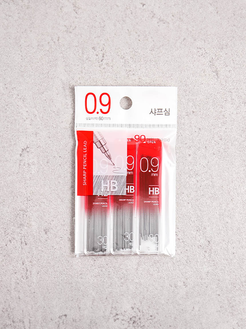 Sharp lead (0.9mm/HB) 3 pieces