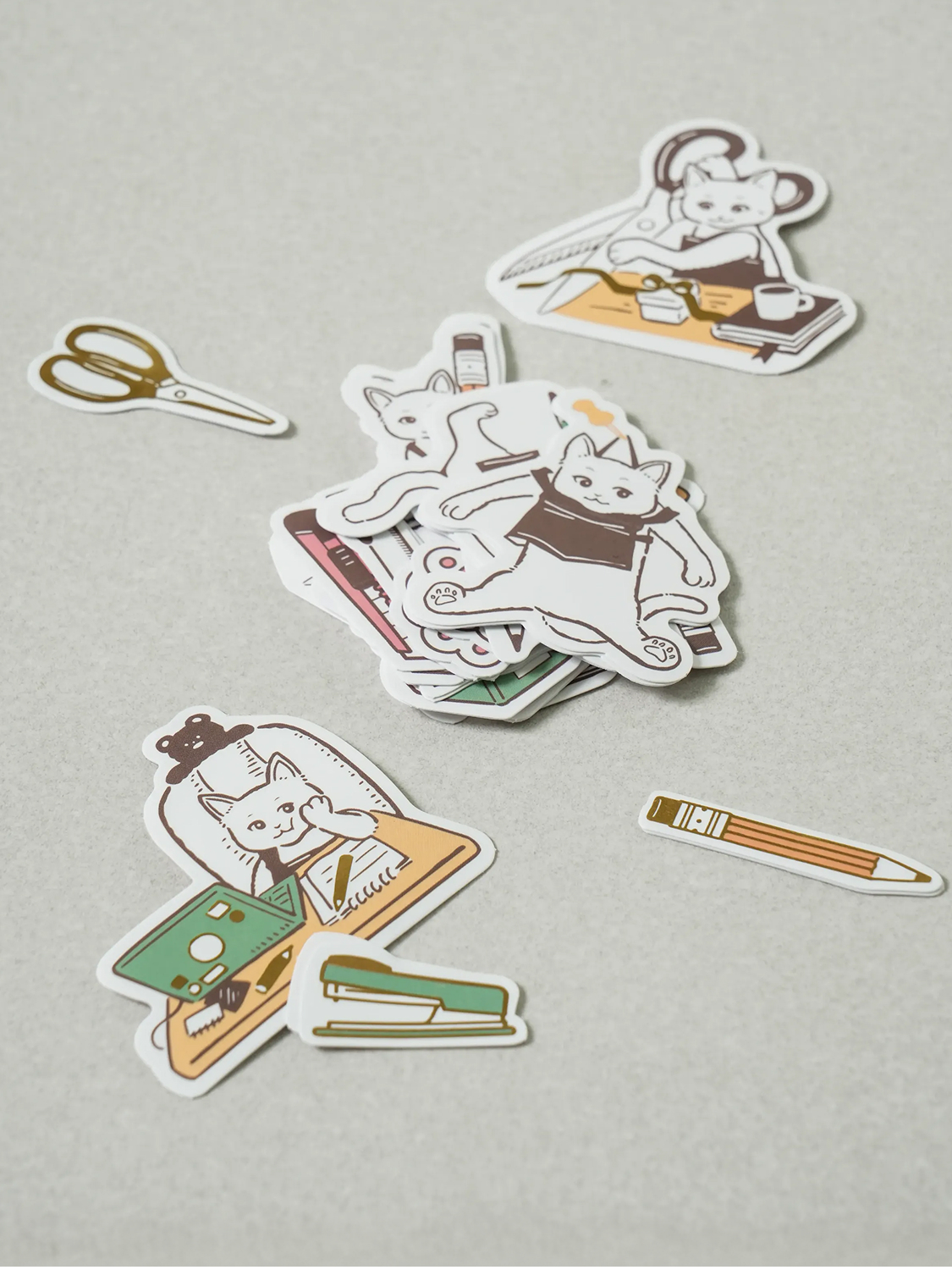 Small Workshop Gold Foil Engraving Stickers 30pcs