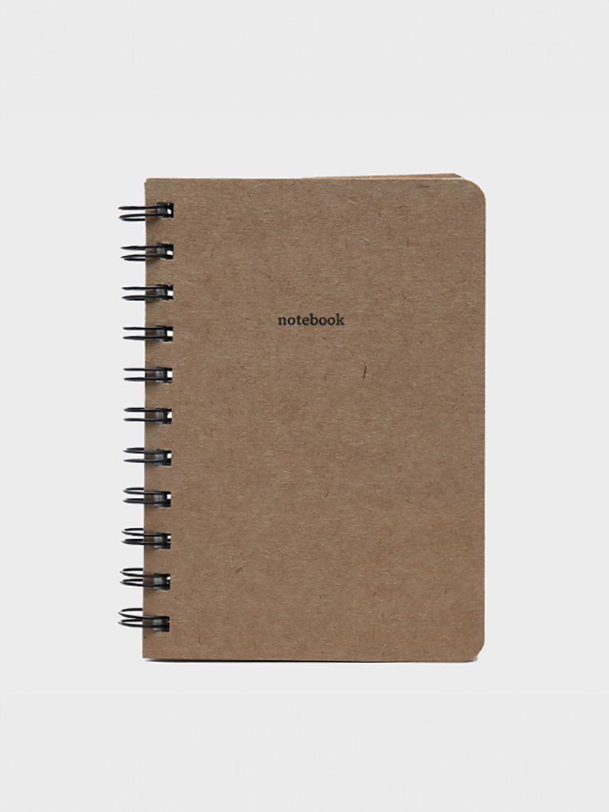 100 sheets of A6 kraft cover ring notebook