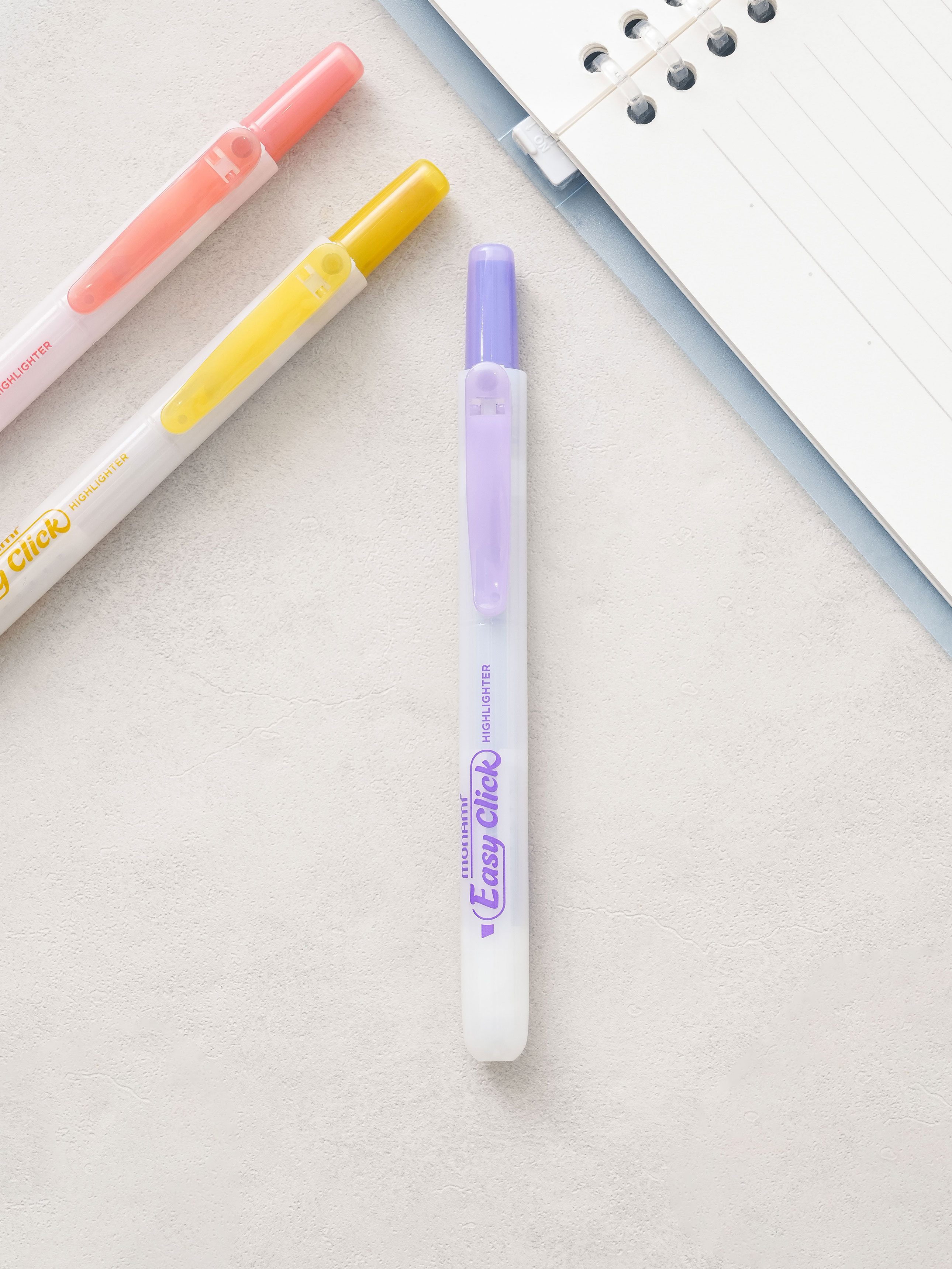 Monami Easy Click Highlighter Pastel Purple