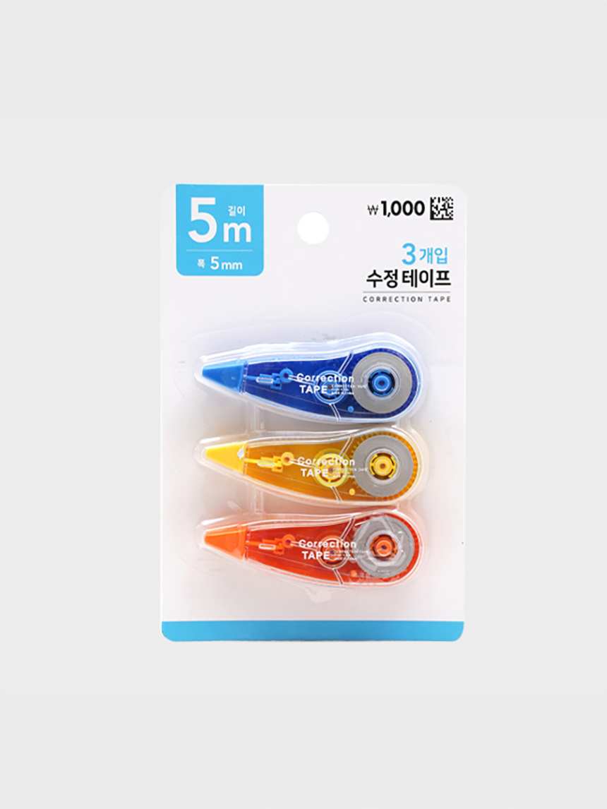 Mini correction tape 5m 3 pieces