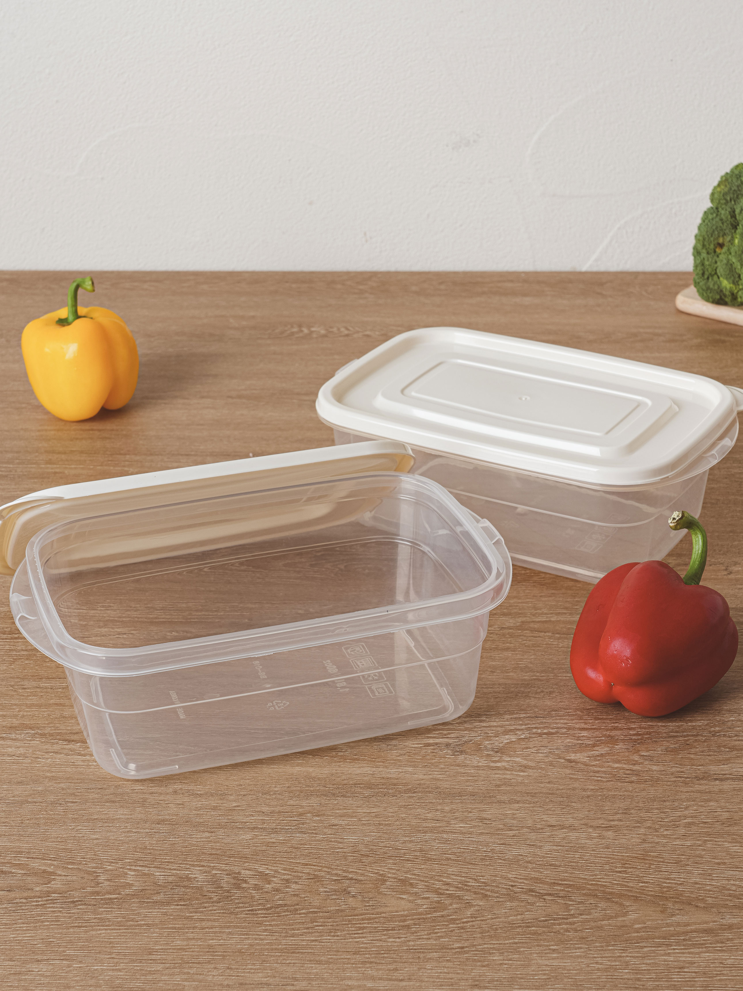 TARK Rectangular Convenient Container 1.8L 2 Pack White