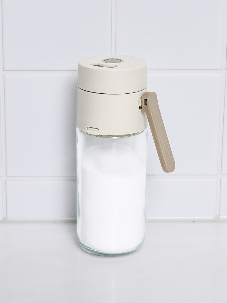 One-touch quantitative glass seasoning container 260ml
