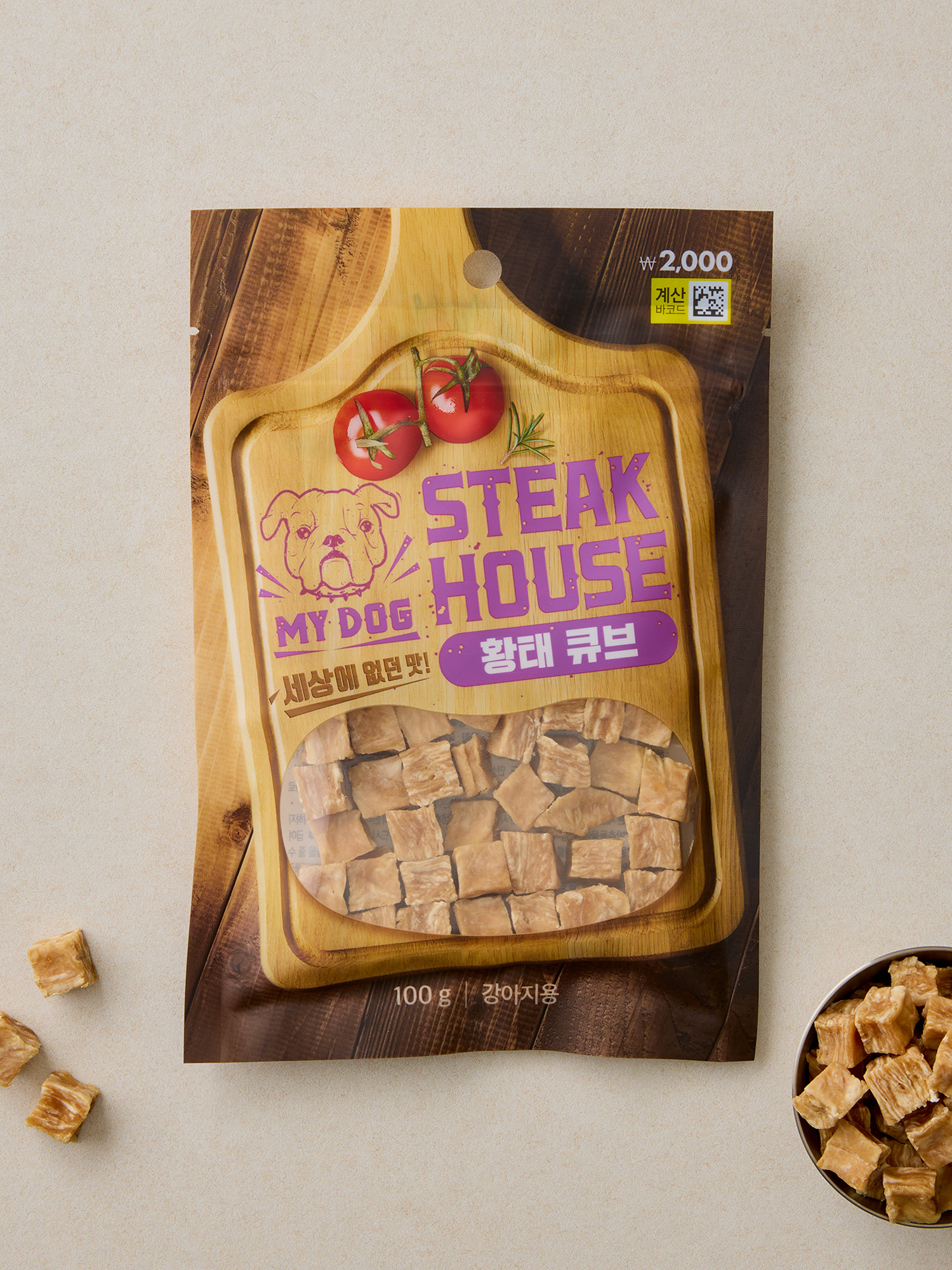 [Pet] My Dog Steakhouse Dried Pollack Cube 100 g