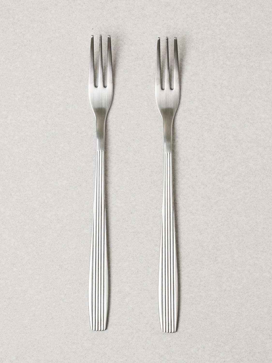 2 all stainless steel 304 slim tea forks