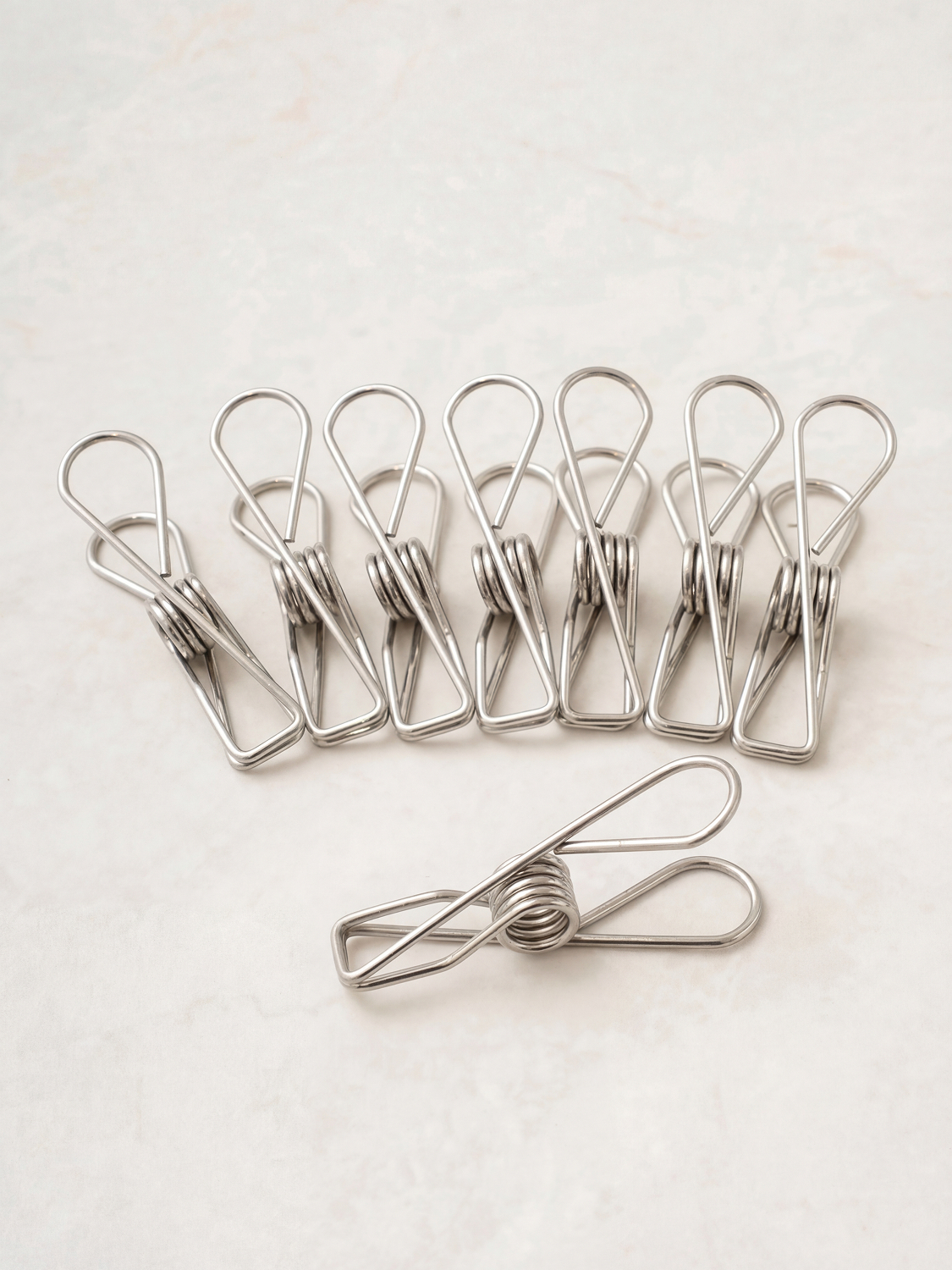 8 stainless steel clothespins