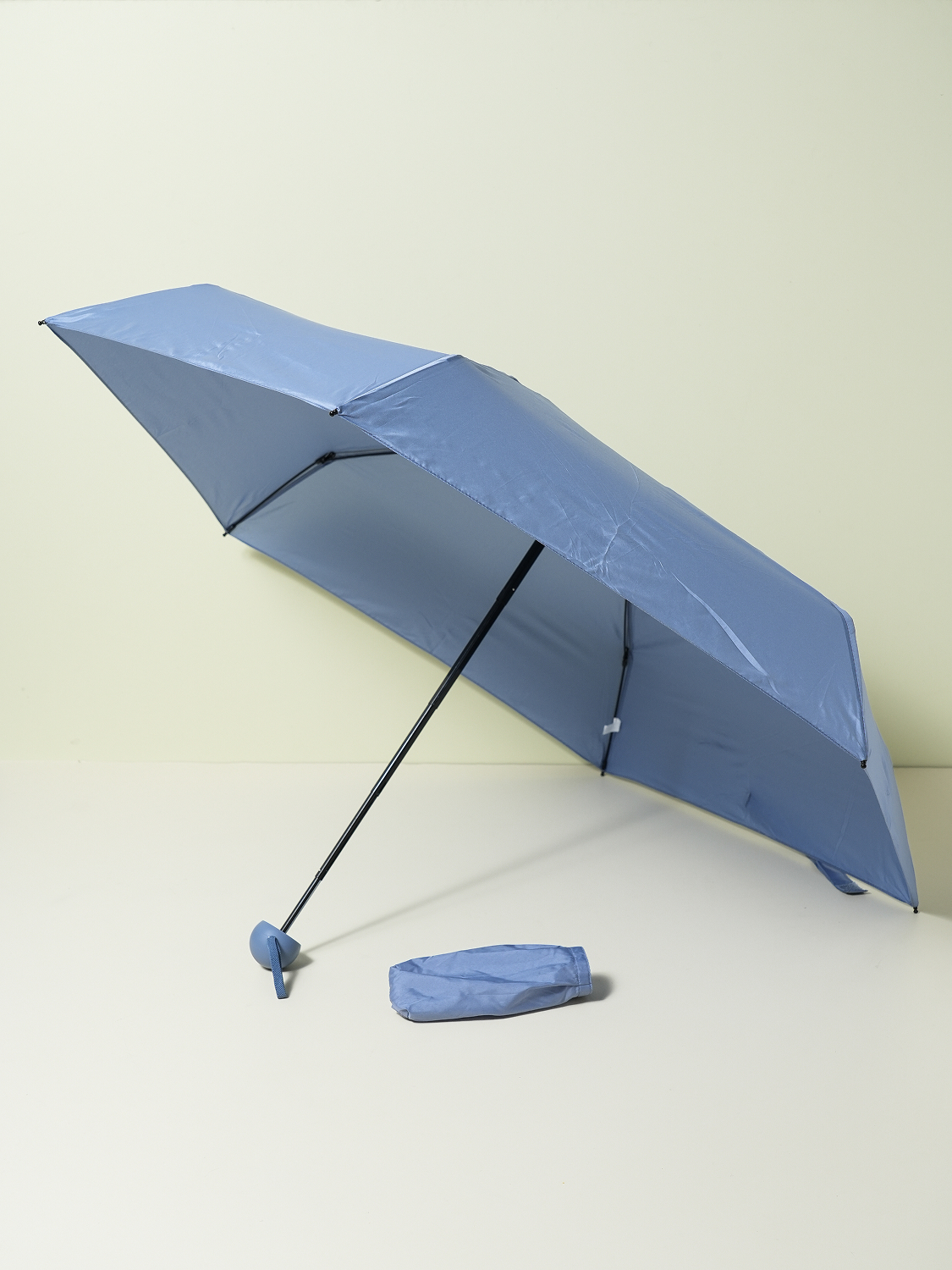 High-density manual 5-fold umbrella 6K 50 cm blue