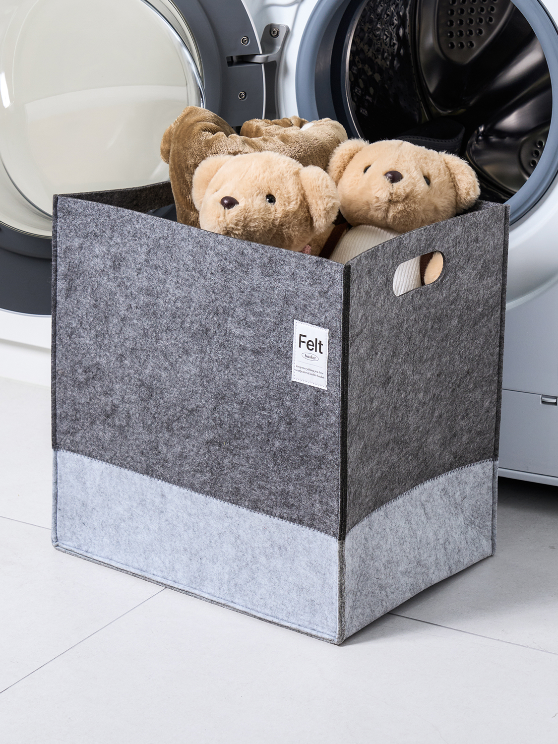 Foldable Felt Basket Modern Extra Large