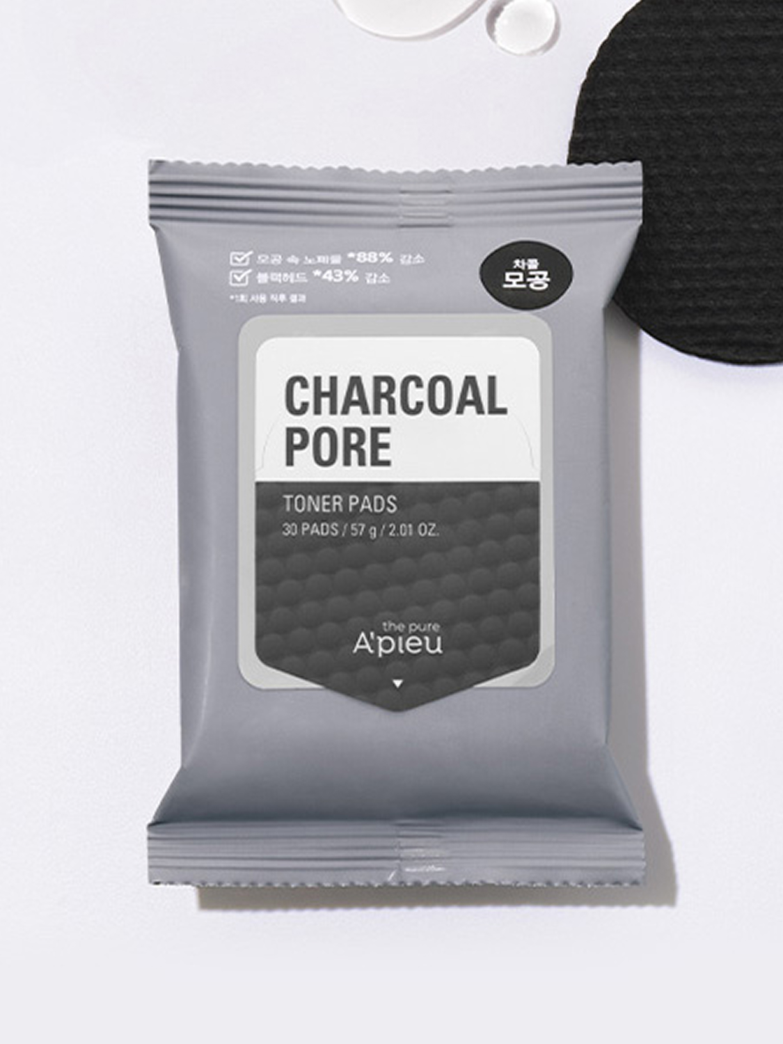 APIEU The Pure Charcoal Pore Pad (57g/30 sheets)