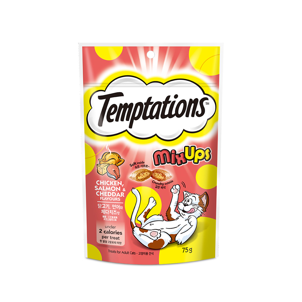 [Pet] Temptation mix-up chicken, salmon, cheddar cheese 75 g