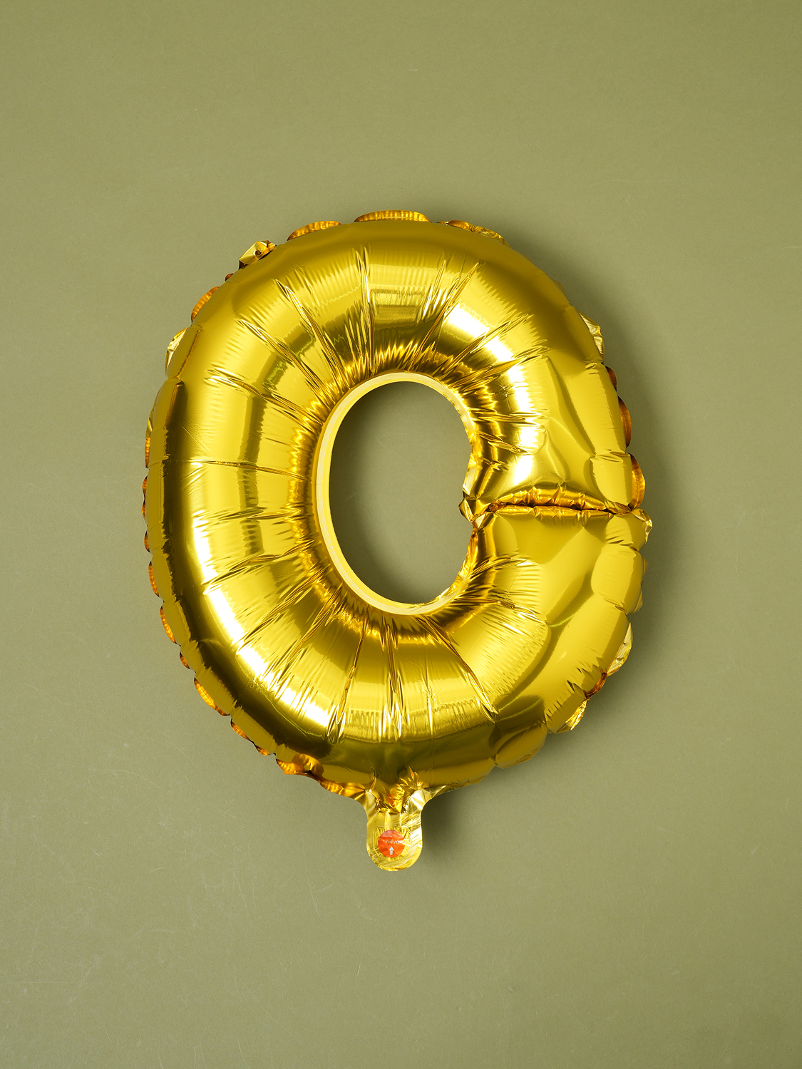 Number gold foil balloon 0 2 pieces