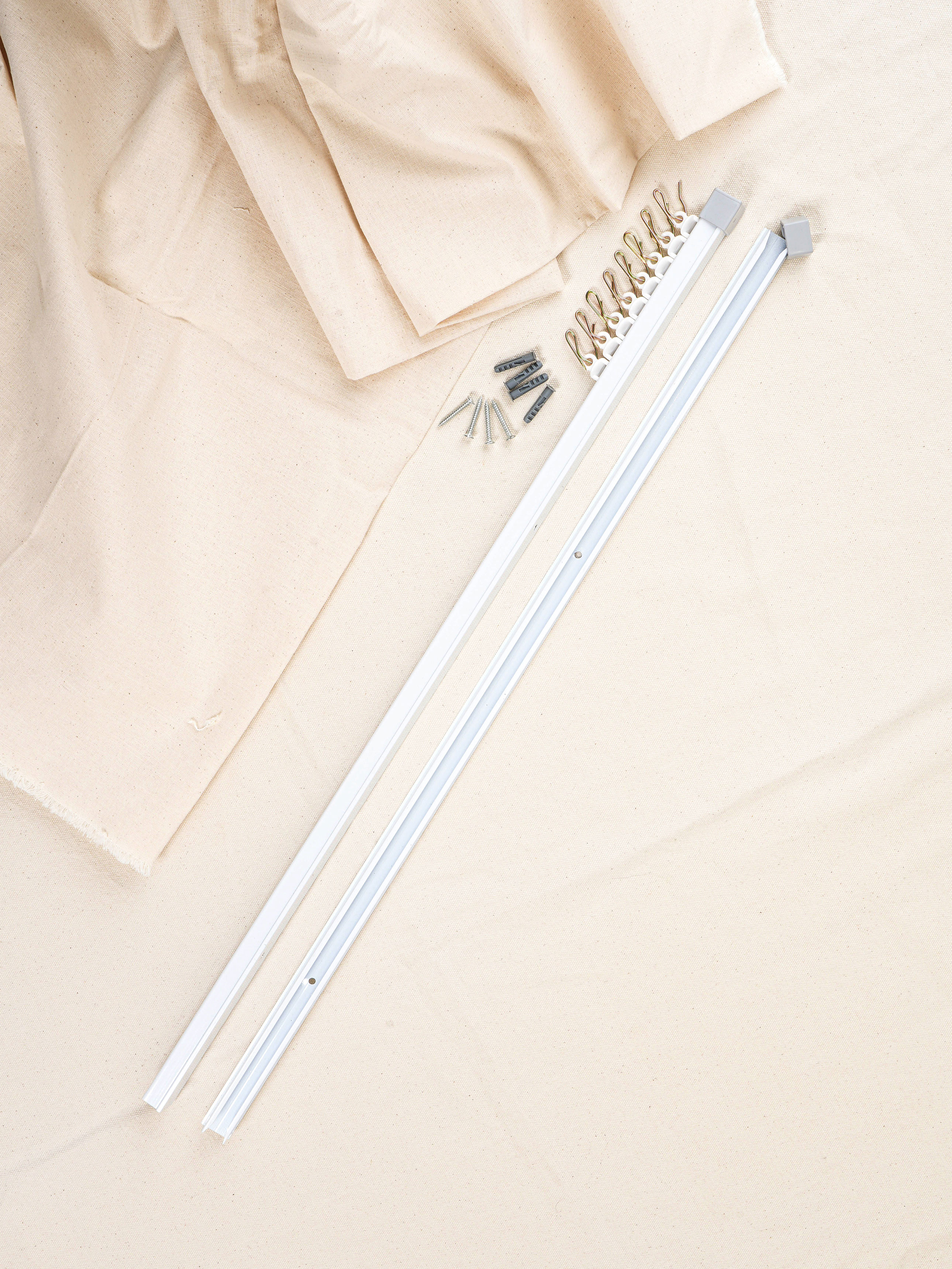 Aluminum extension curtain rail 60 to 120 cm