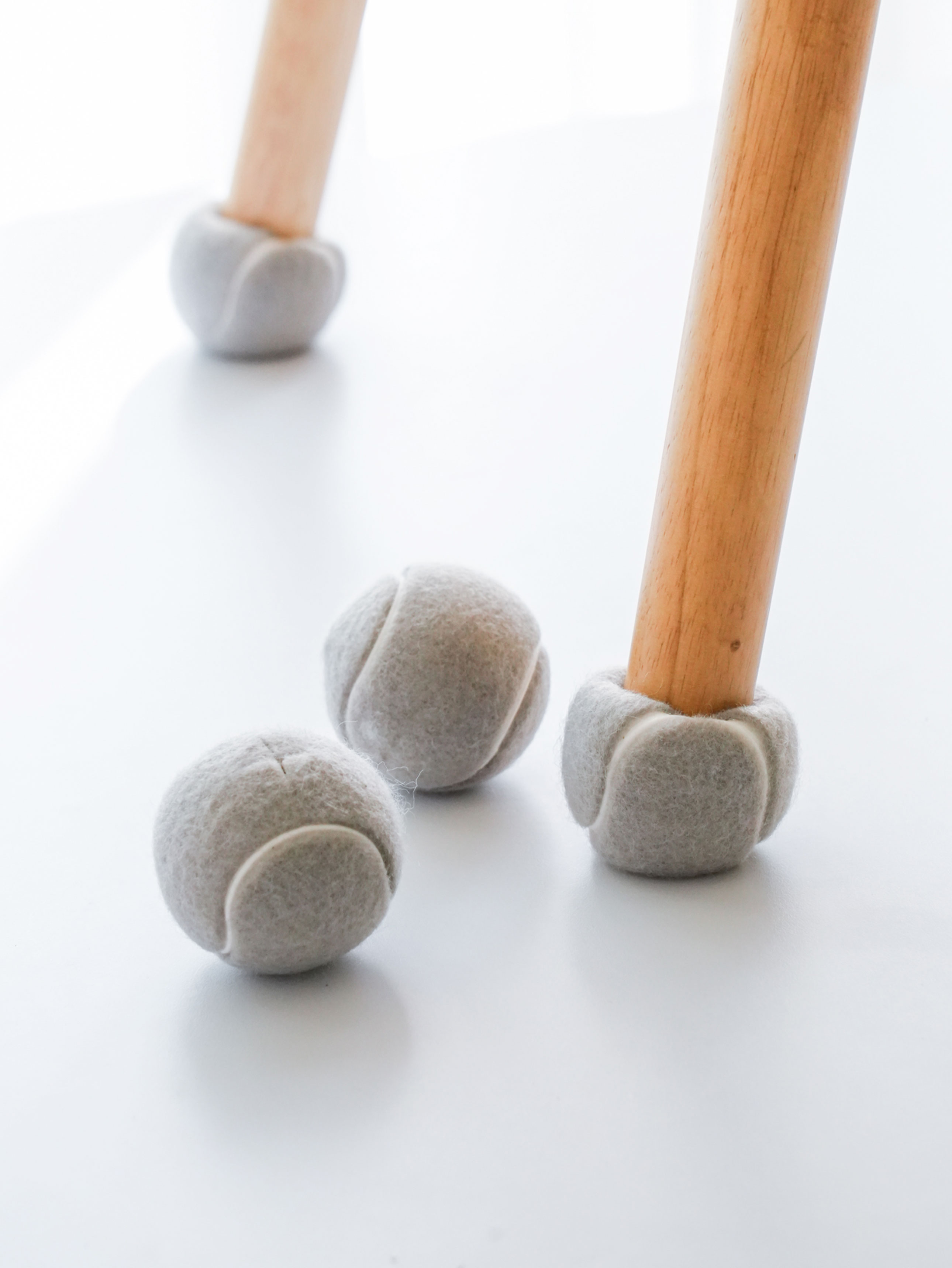 Tennis ball chair foot cover medium size 4 pack gray