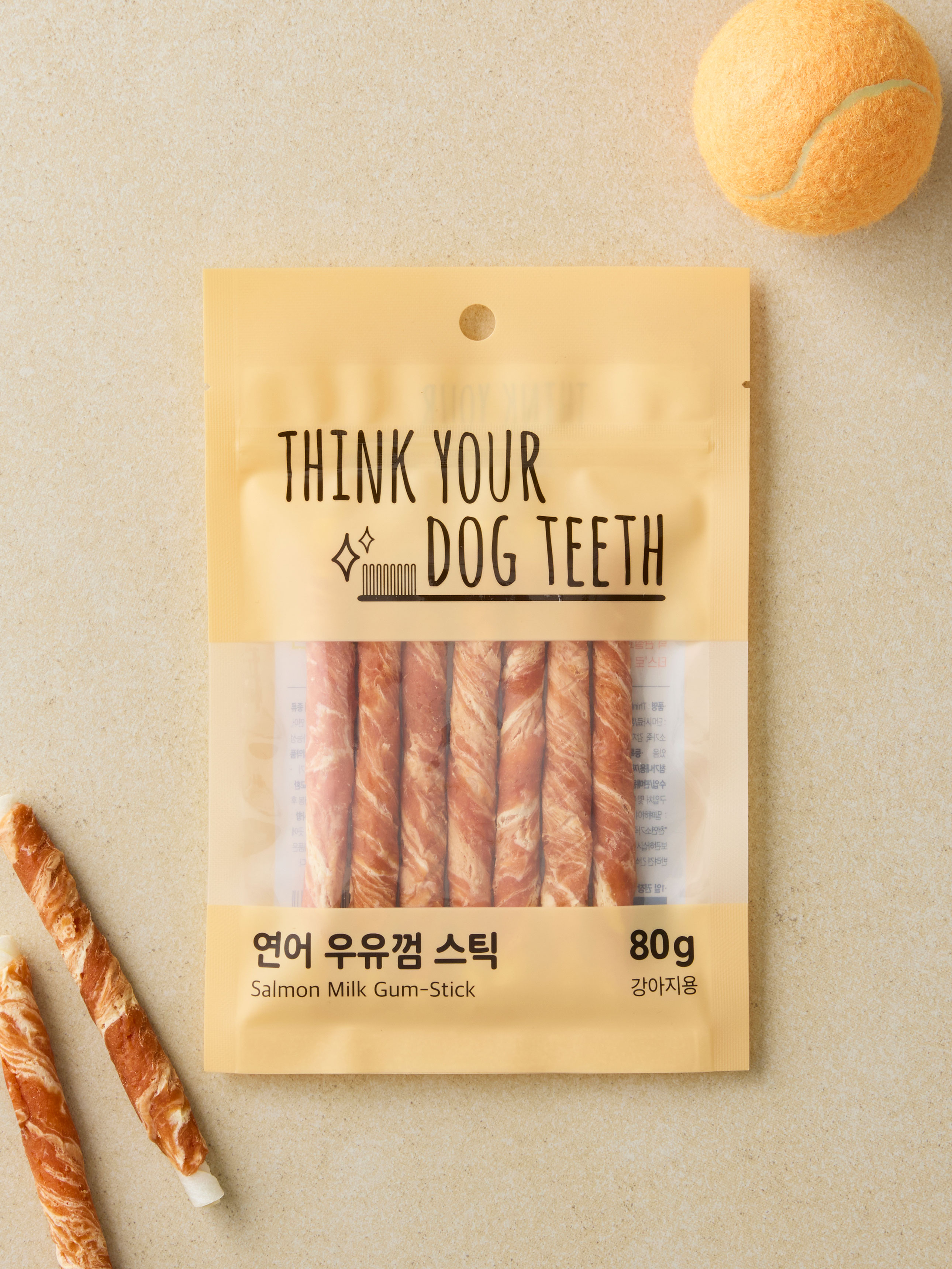 [Pet] Think Your Dog Teeth Milk Gum Stick 80 g Salmon
