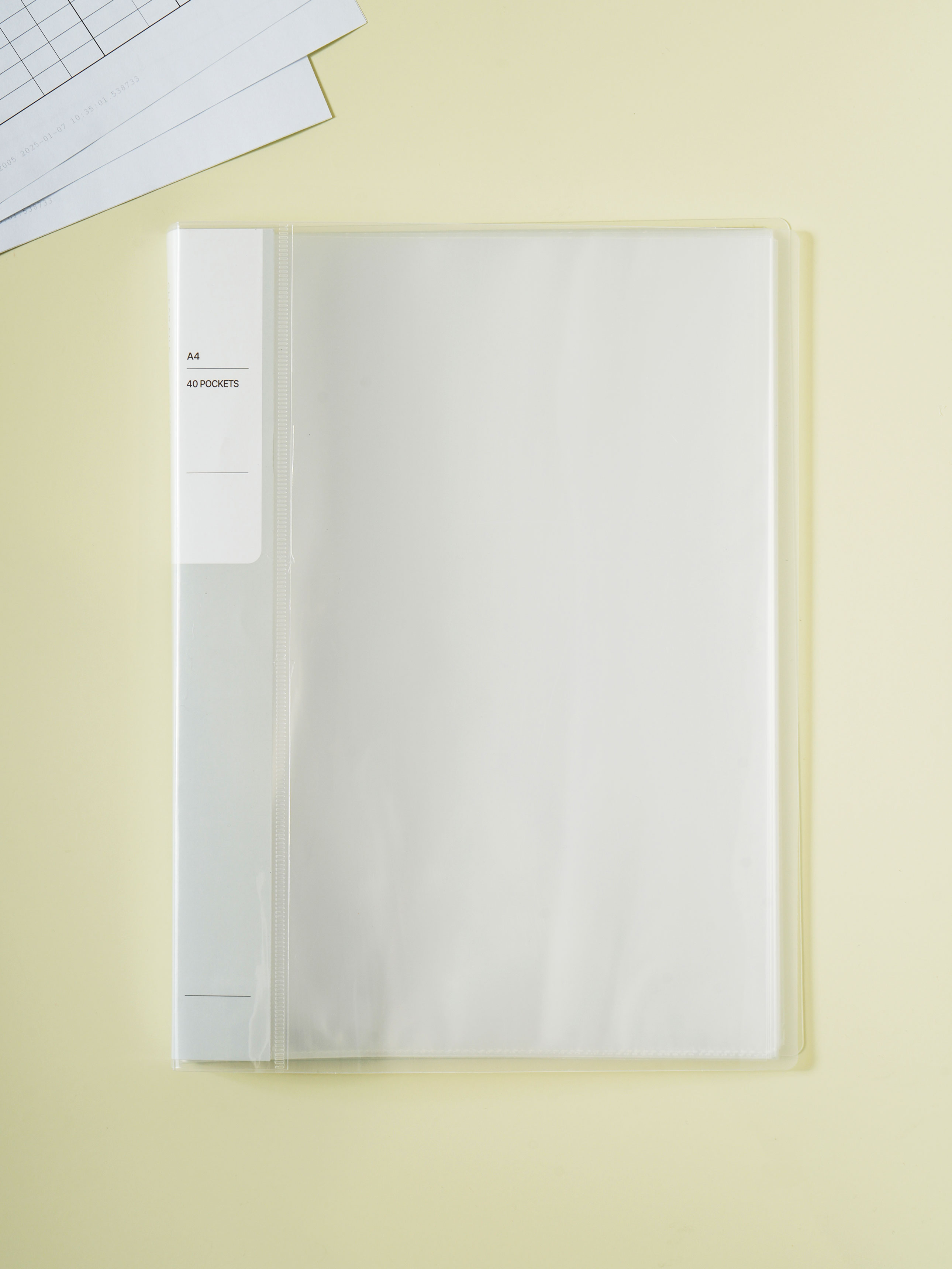 Adhesive clear file 40 sheets clear