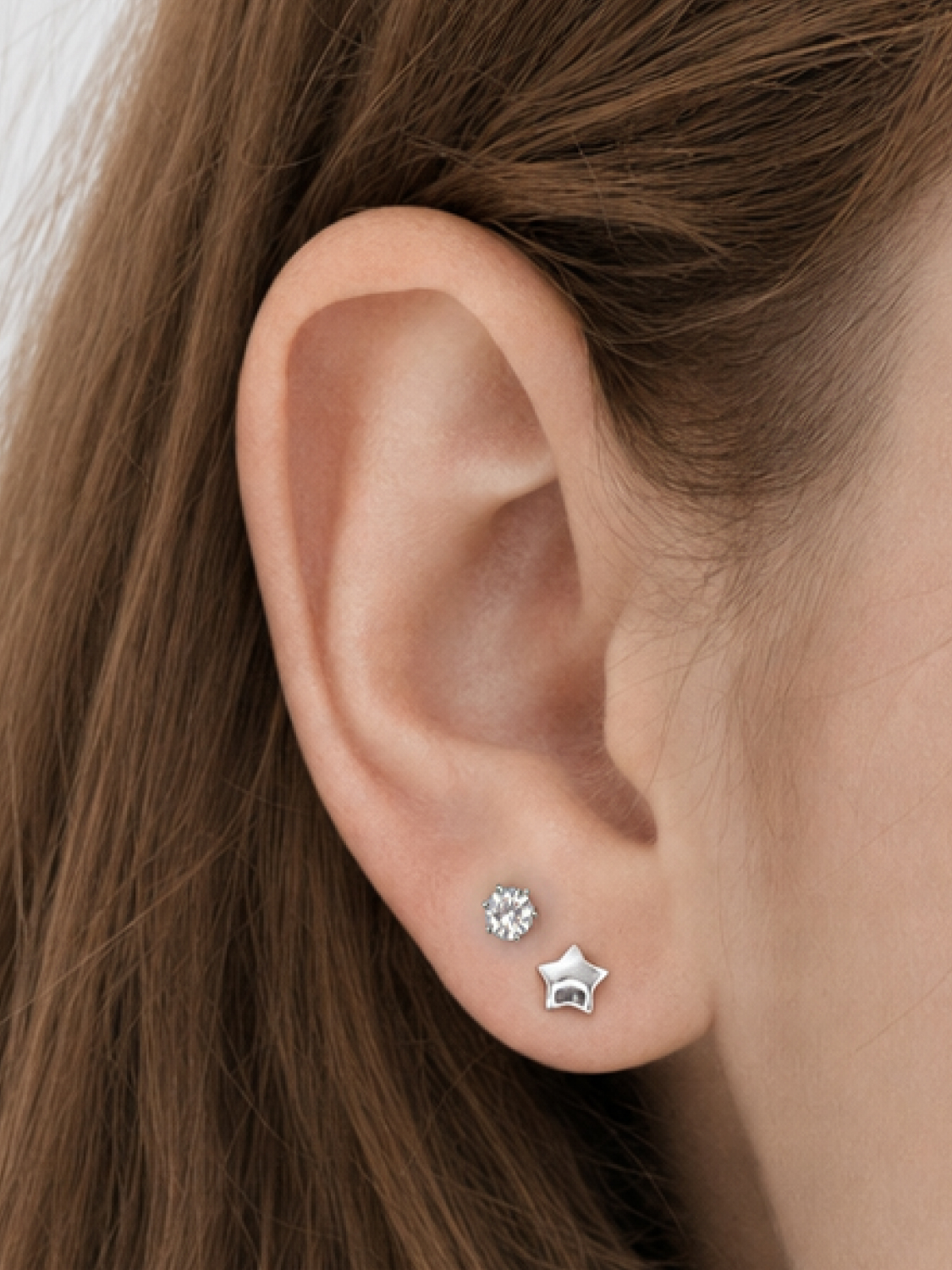 Soui cubic star earrings (2 pieces)