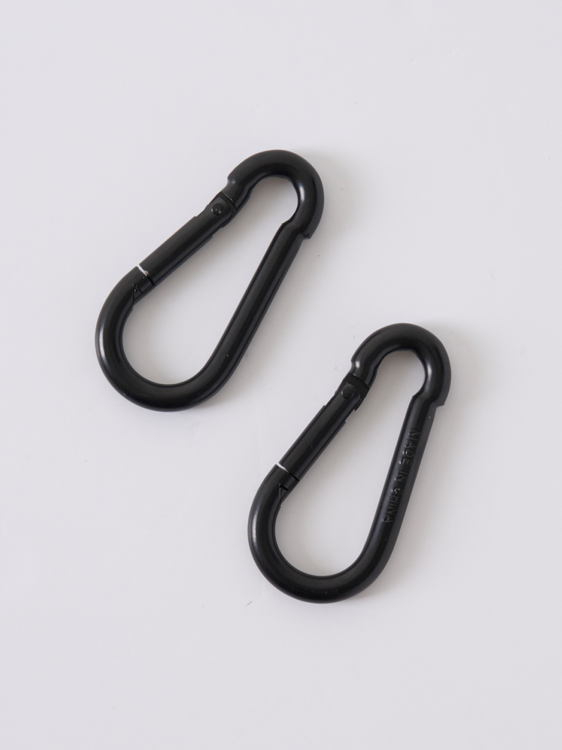 Steel carabiner 7 cm 2 pieces