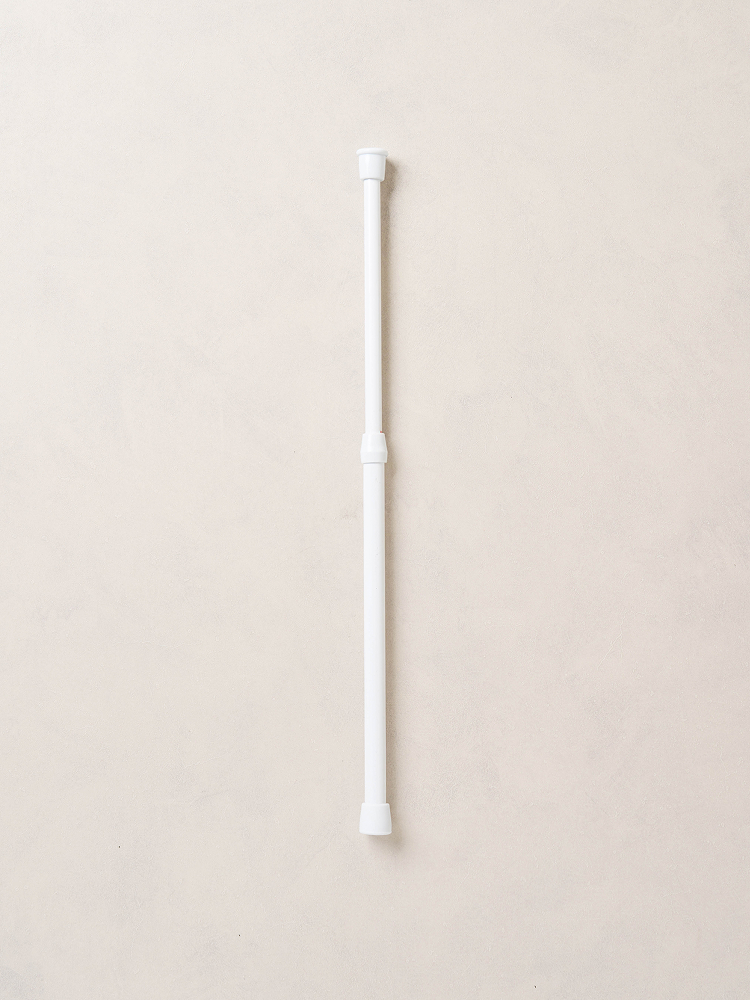Steel slim telescopic rod 27~42 cm white