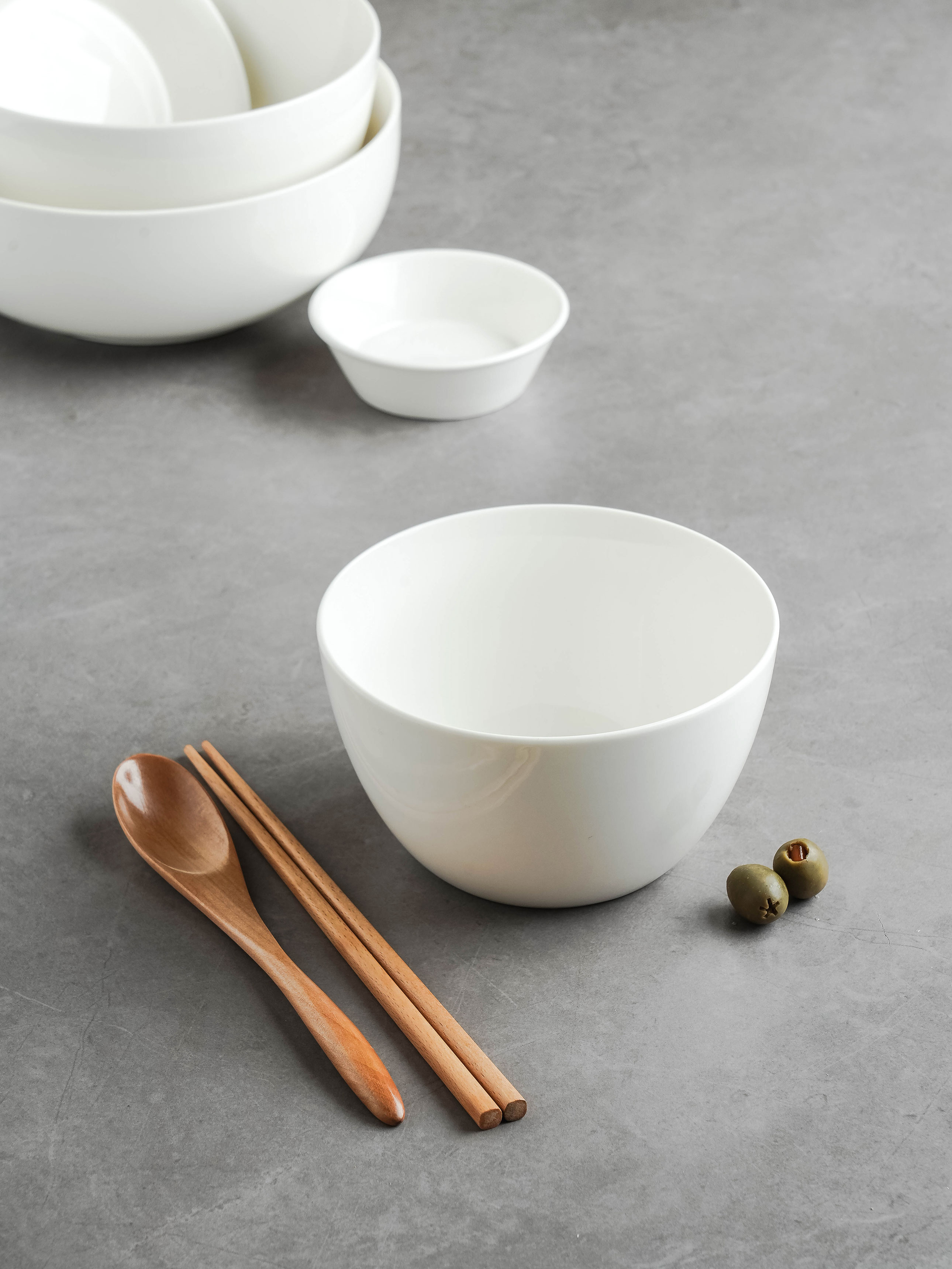 화이트 U형 대접 14.5 cm